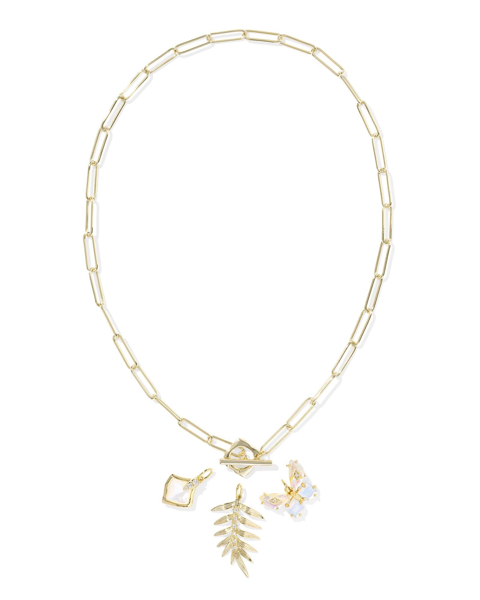 Bianca Butterfly Gold Charm Necklace Product Image