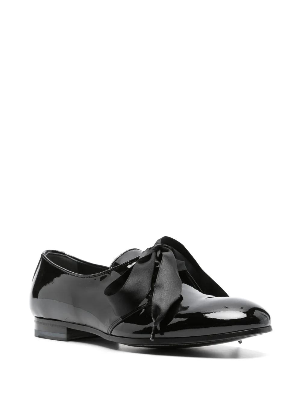 patent-leather lace-up shoes Product Image