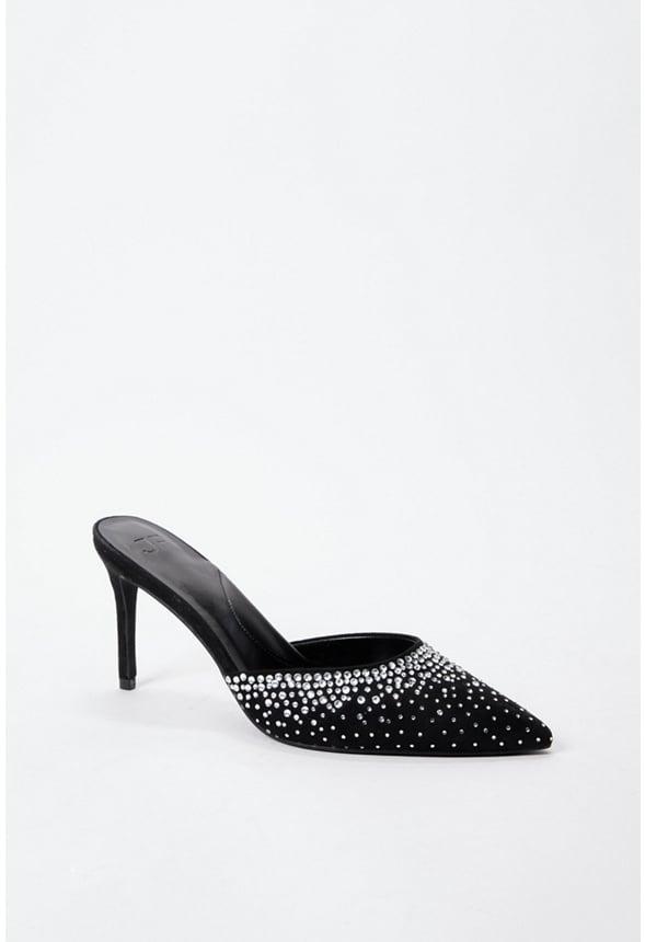 JustFab Margaux Platform Loafer Pump Womens Black/ White Size 8.5 Product Image