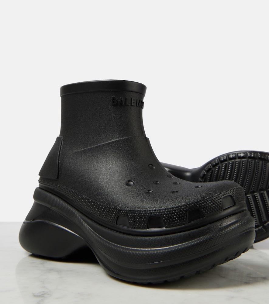 BALENCIAGA Crocs Bootie Rubber Ankle Boots In Black Product Image