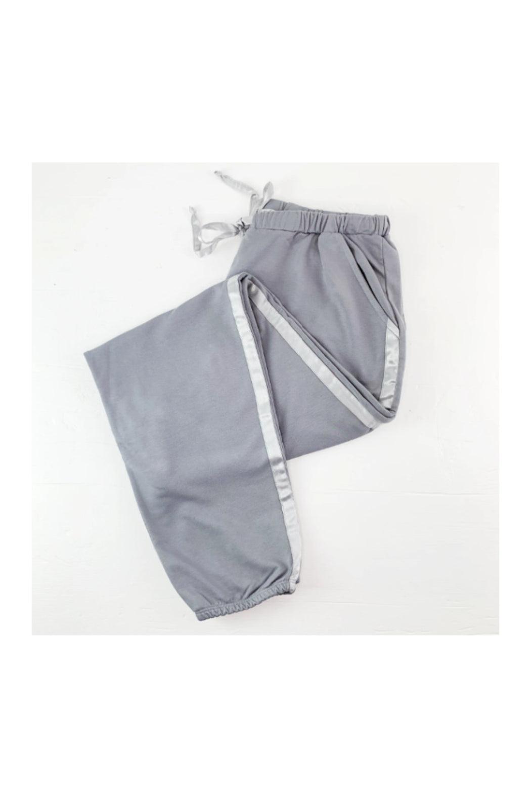 BLAIR FRENCH TERRY SWEAT PANT WITH SATIN TRIM Product Image