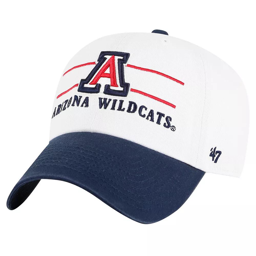 Men's '47 White Arizona Wildcats Gridiron Clean Up Adjustable Hat Product Image