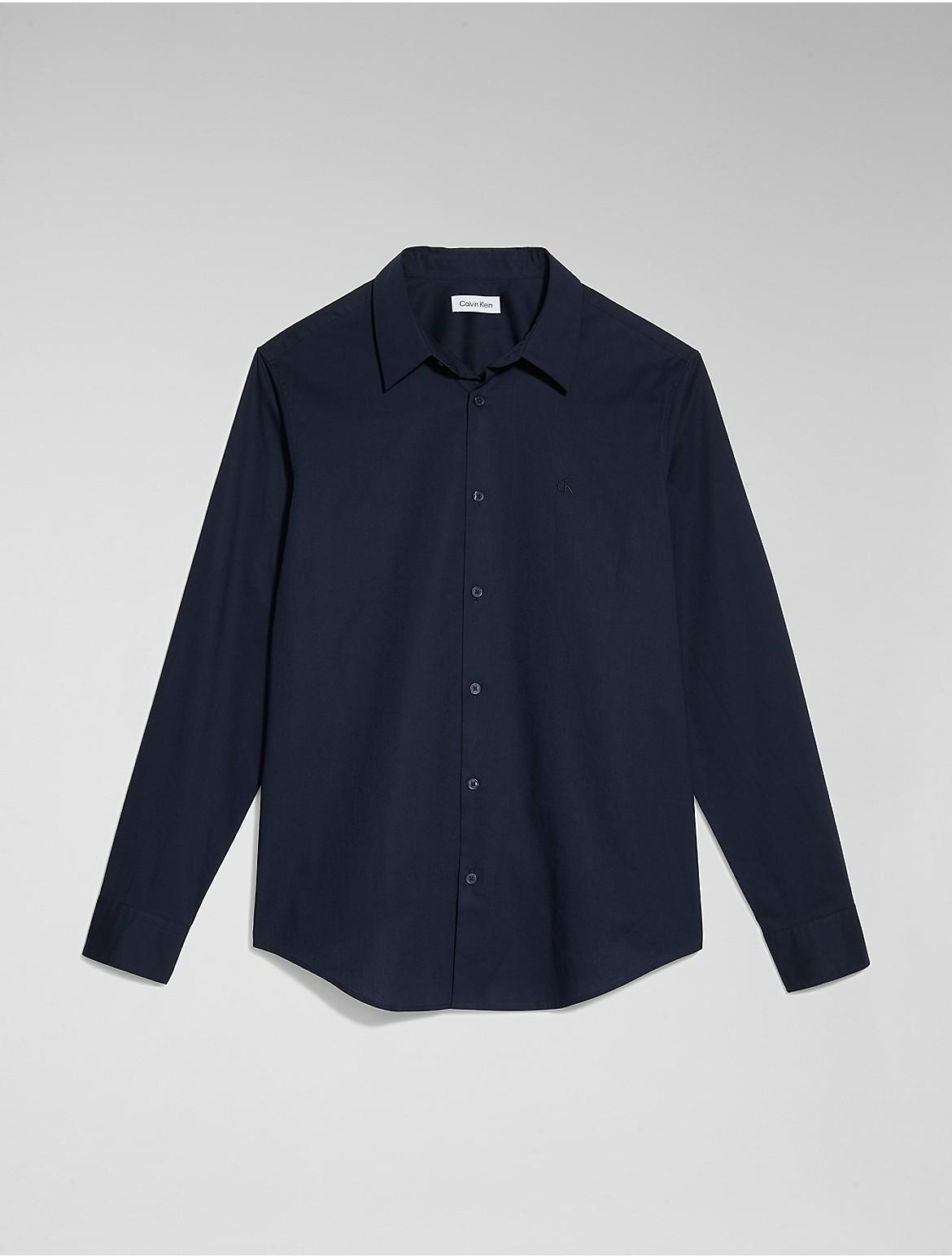 Calvin Klein Mens Slim Stretch Shirt - Navy Product Image