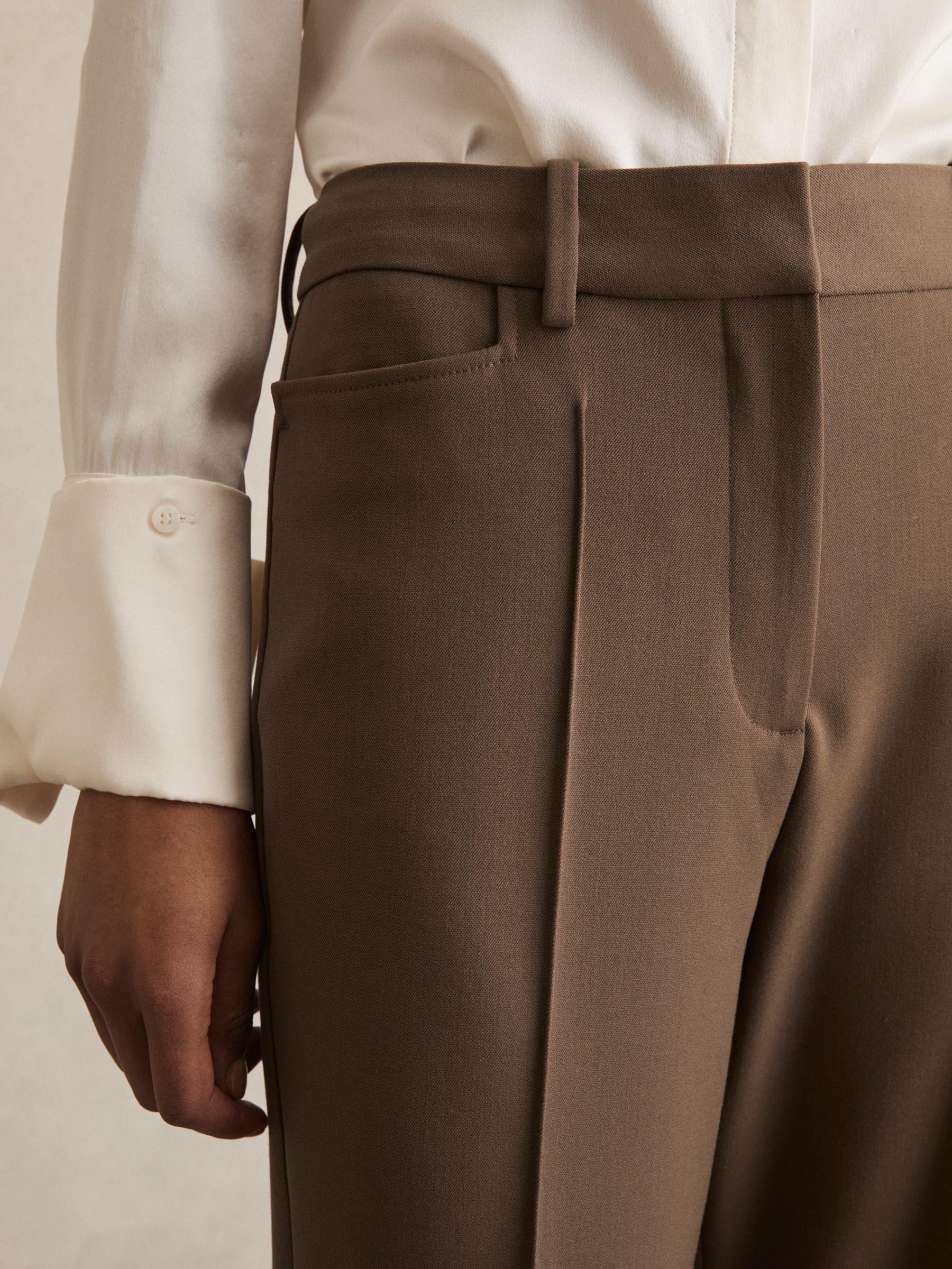 Petite Flared Suit Trousers in Mink Neutral Product Image