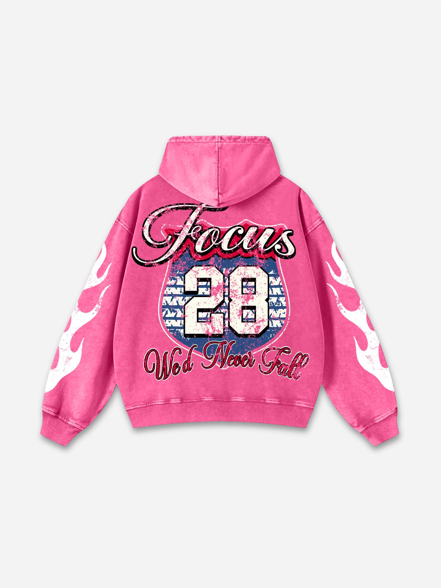 Richer Than My Opps Graphic Acid Wash Hoodie Product Image