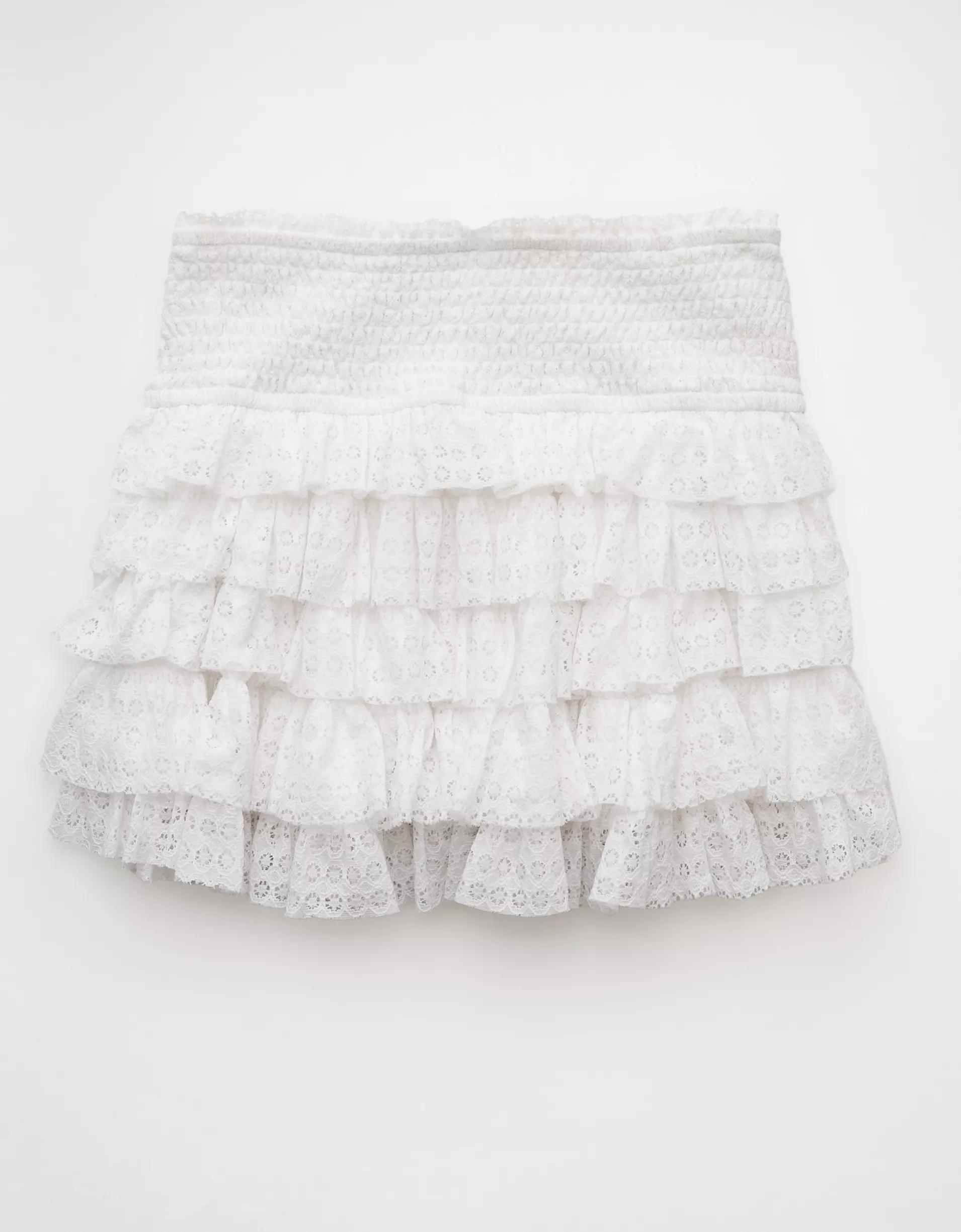 AE High-Waisted Ruffle Mini Skort Product Image