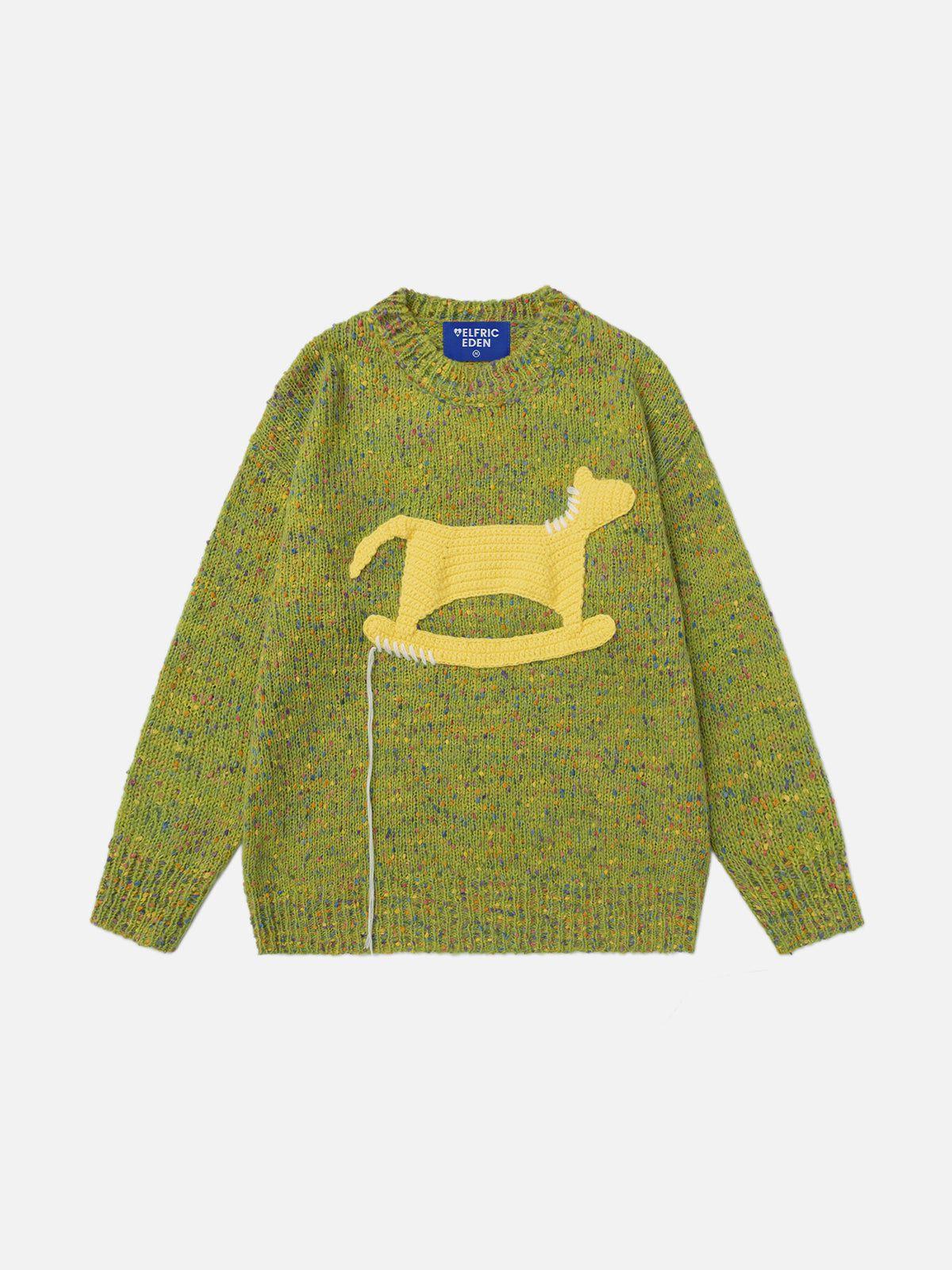 Aelfric Eden Knit Dog Graphic Sweater Product Image