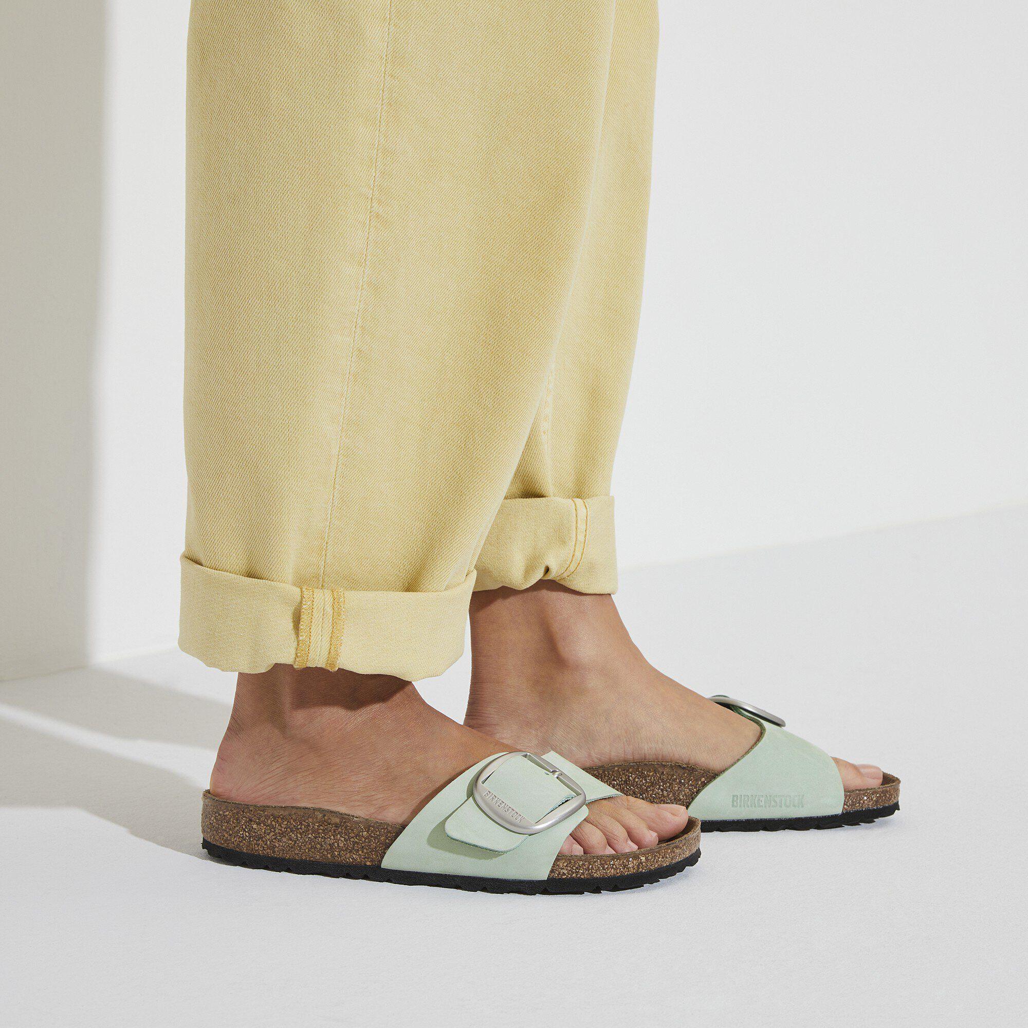 Madrid Big Buckle Nubuck Leather Ecru Product Image