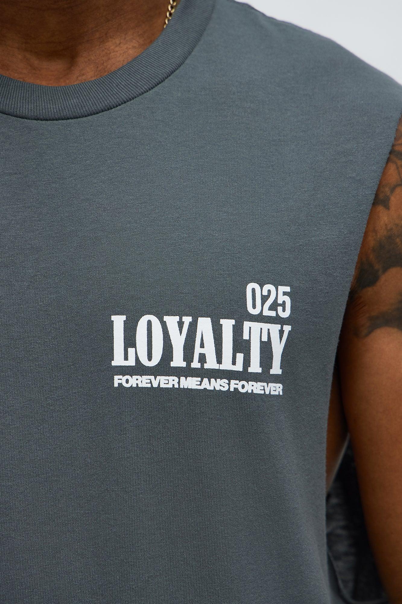 Loyal To The End Muscle Tee - Charcoal Male Product Image