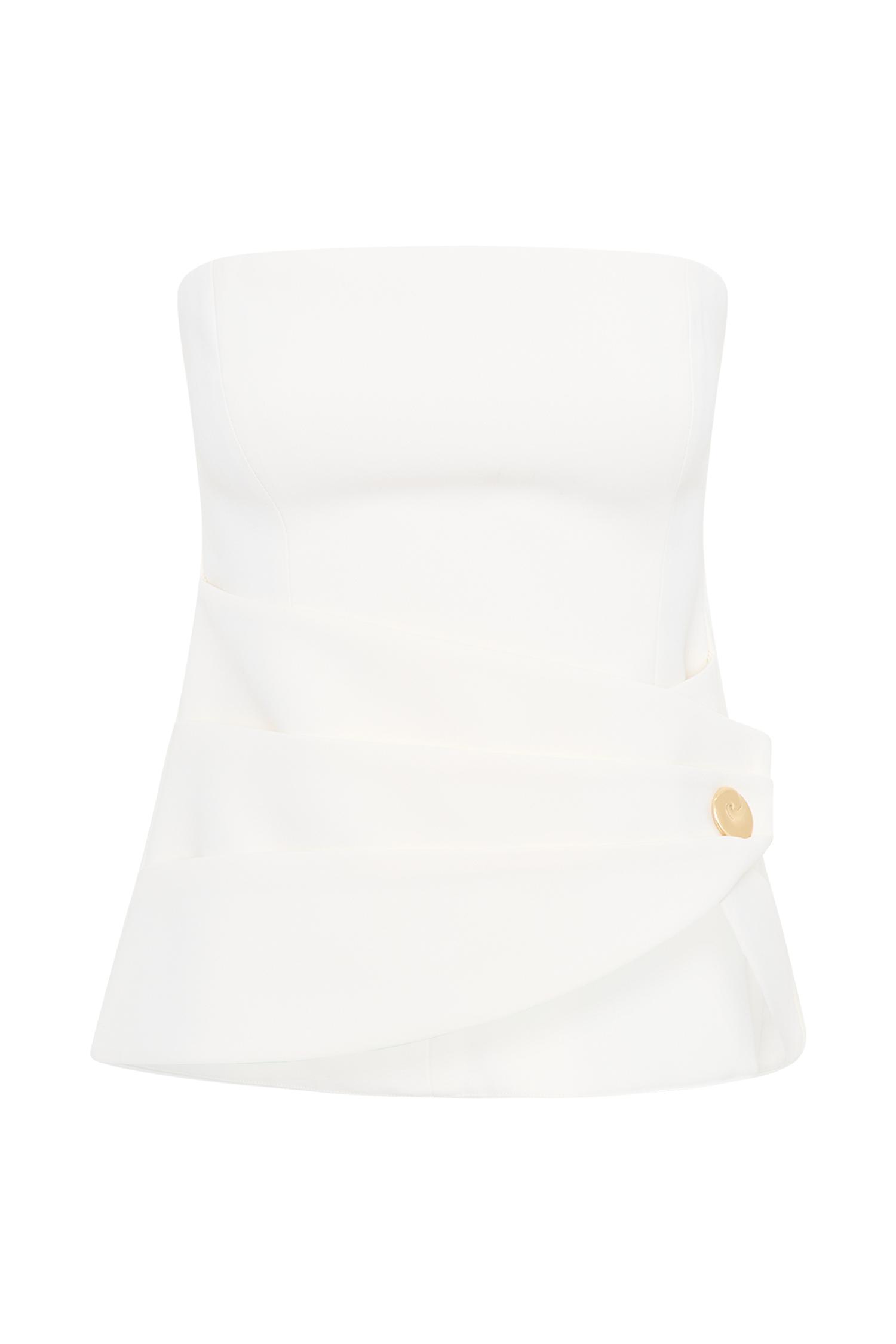 Faith Strapless Suiting Top - Ivory Product Image