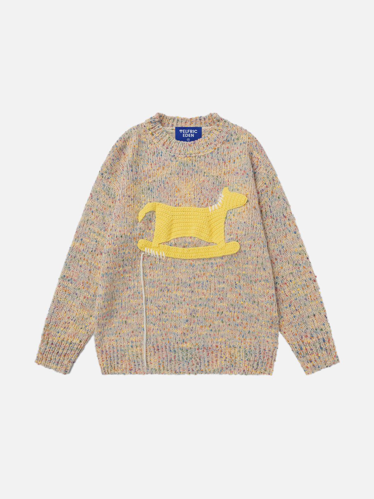 Aelfric Eden Knit Dog Graphic Sweater Product Image