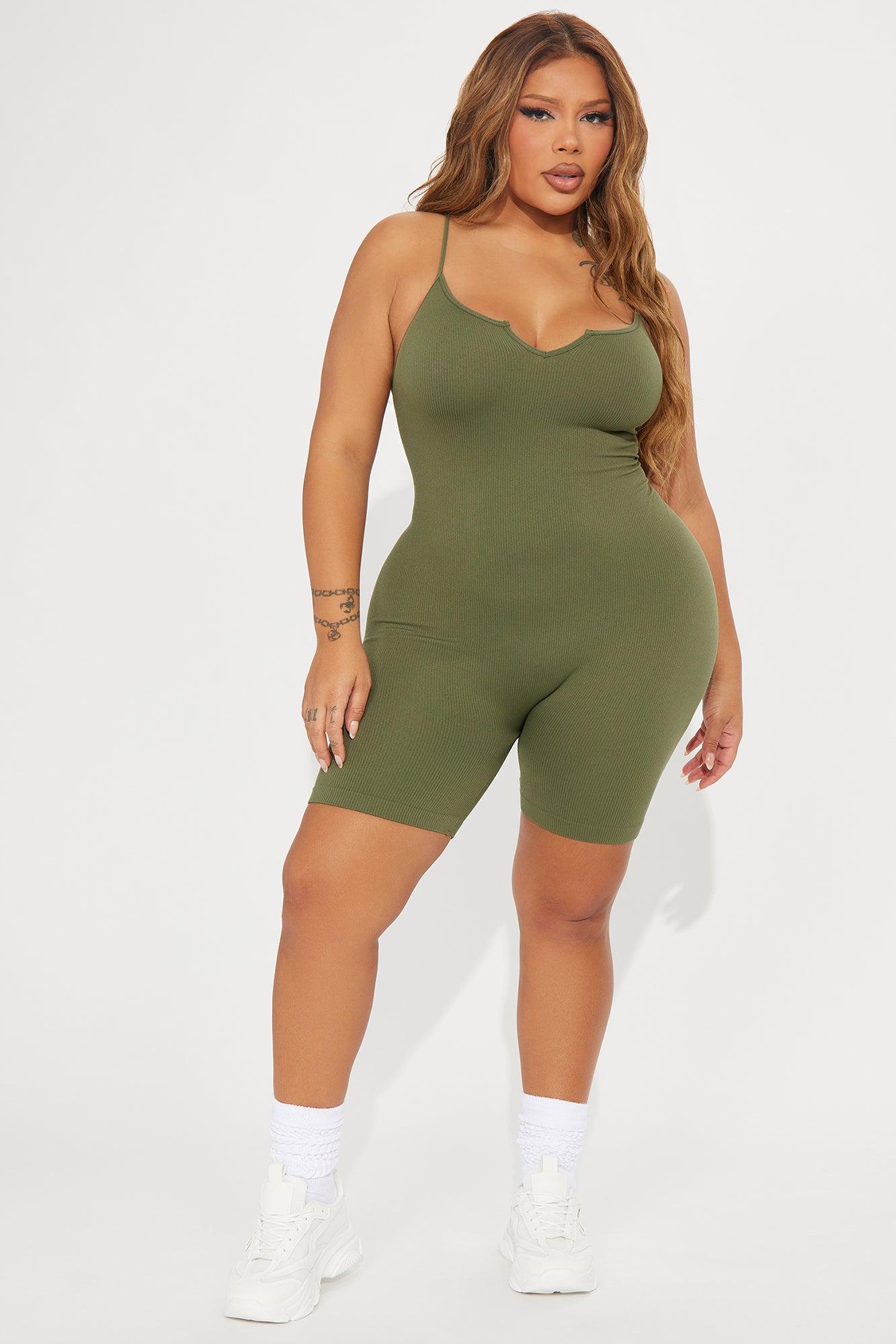 Indie Seamless Romper - Olive Product Image