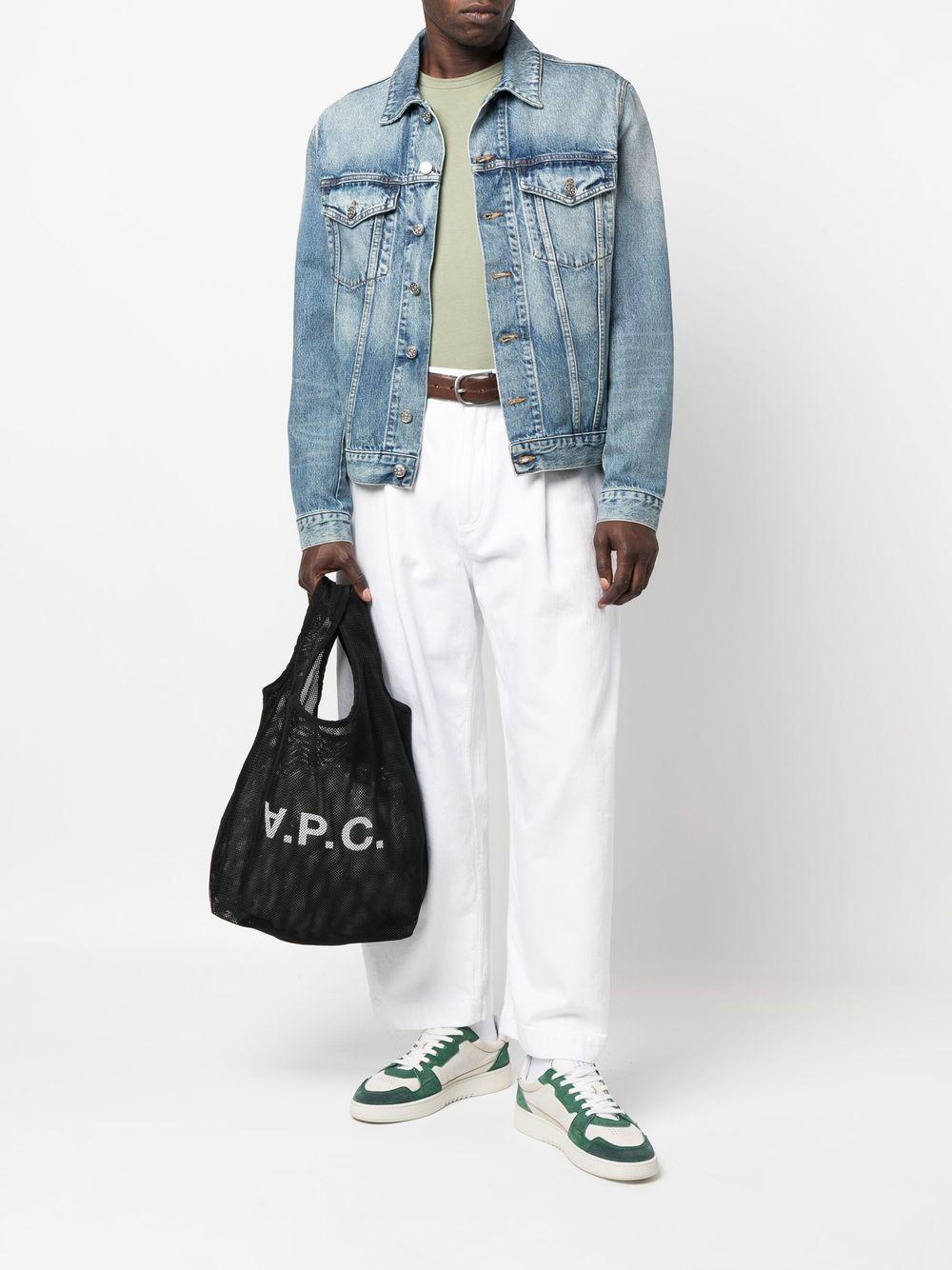 logo-print mesh tote bag Product Image