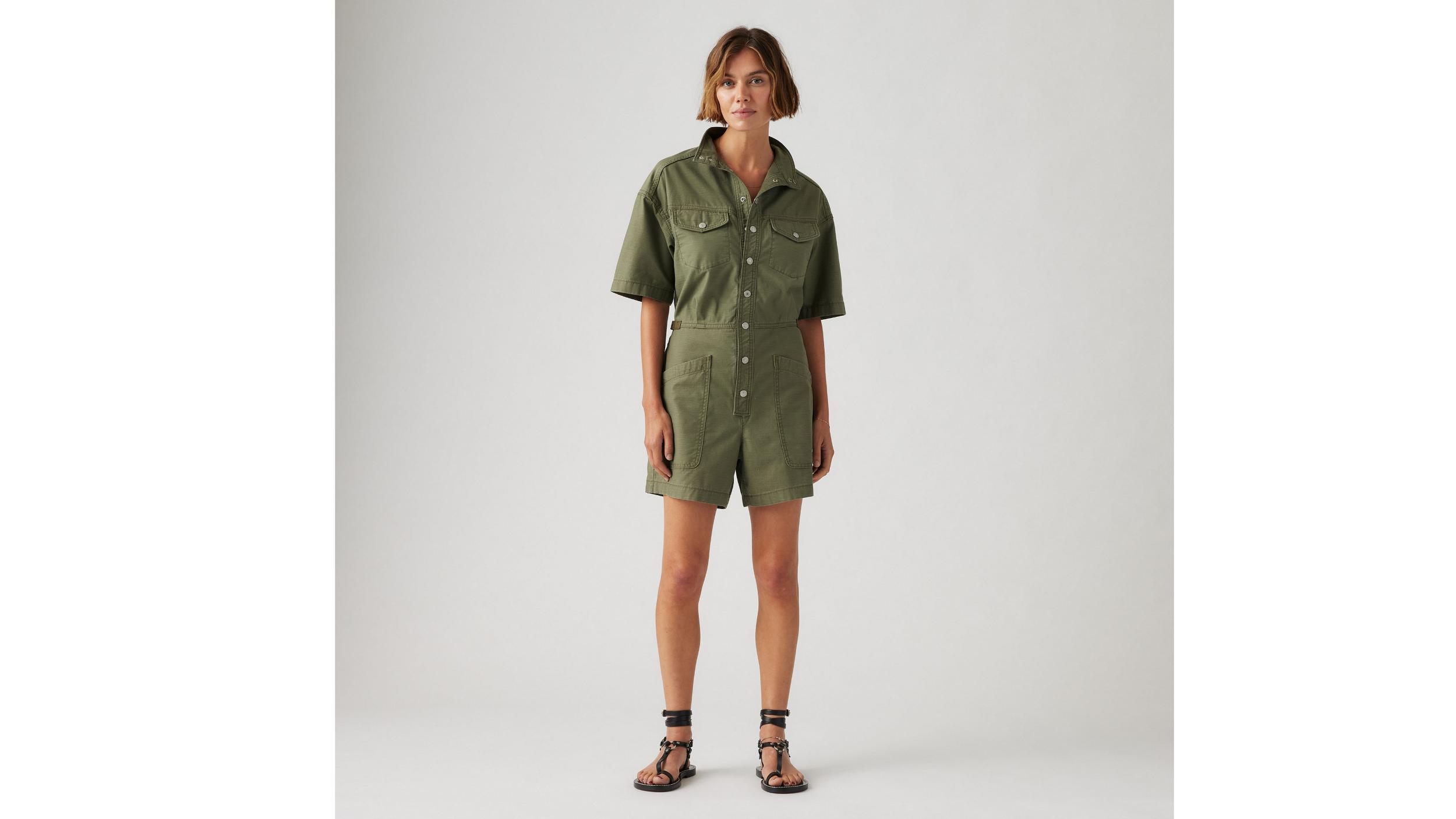 Short Sleeve Surplus Romper Product Image