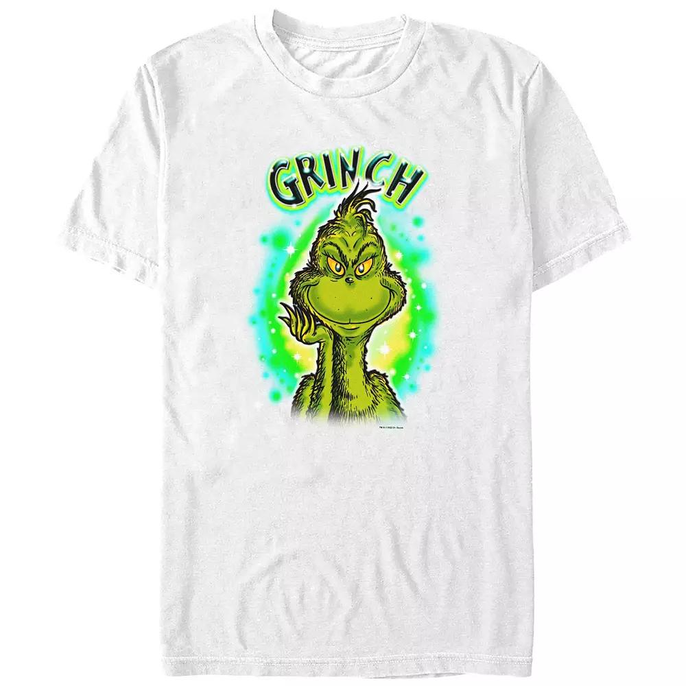 Big & Tall Dr. Seuss Grinch Airbrush Background Graphic Tee, Men's,  Product Image