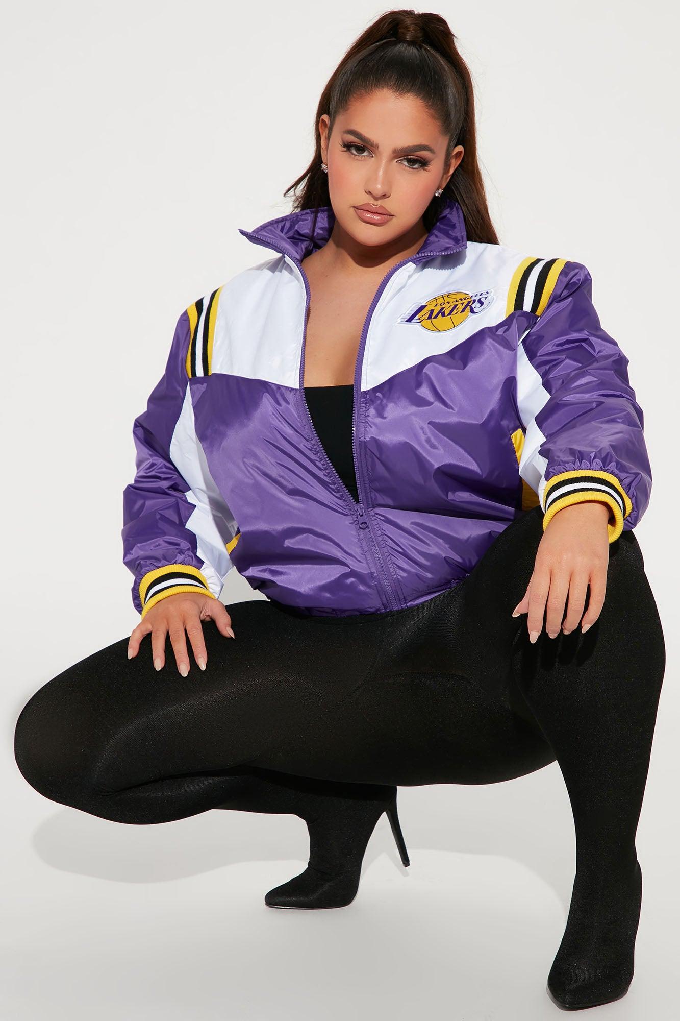 Lakers Overtime Puffer Jacket - Purple Female Product Image