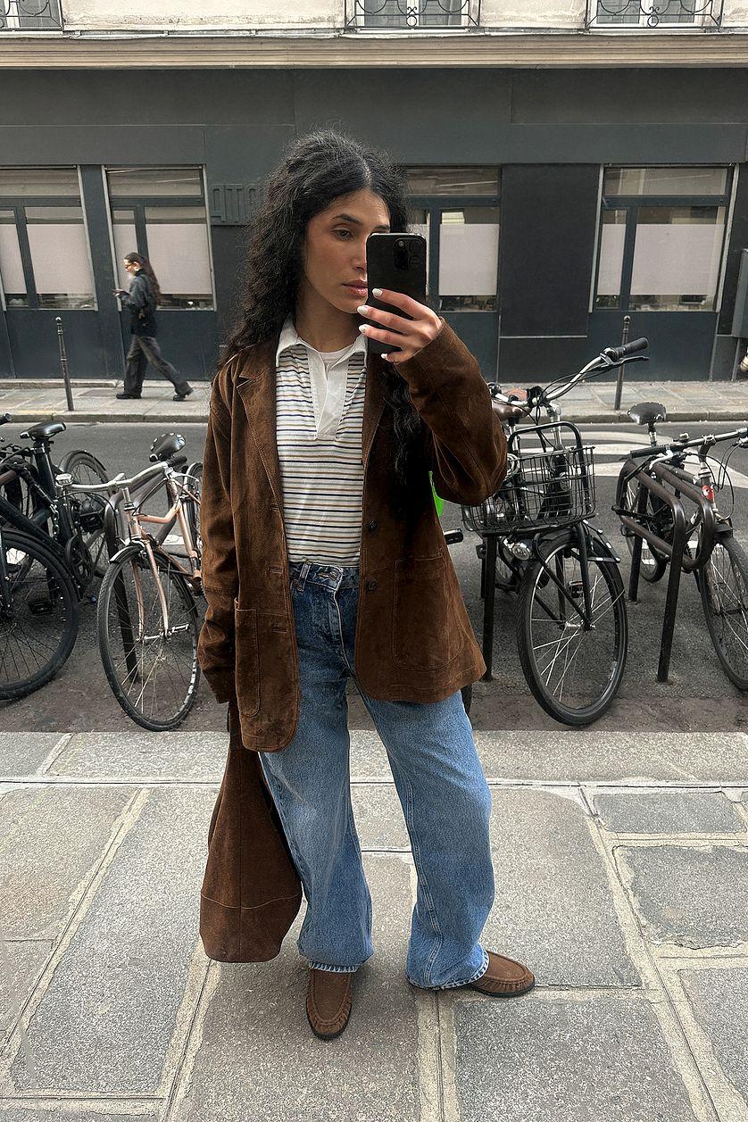 Straight Mid Waist Jeans Black Product Image