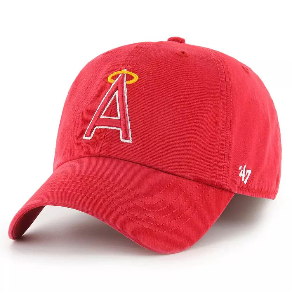 Men's '47 Red Los Angeles Angels Cooperstown Collection Franchise Fitted Hat,  Product Image