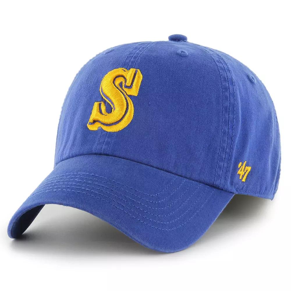 Men's '47 Royal Seattle Mariners Cooperstown Collection Franchise Fitted Hat, Size: Medium, Blue Product Image