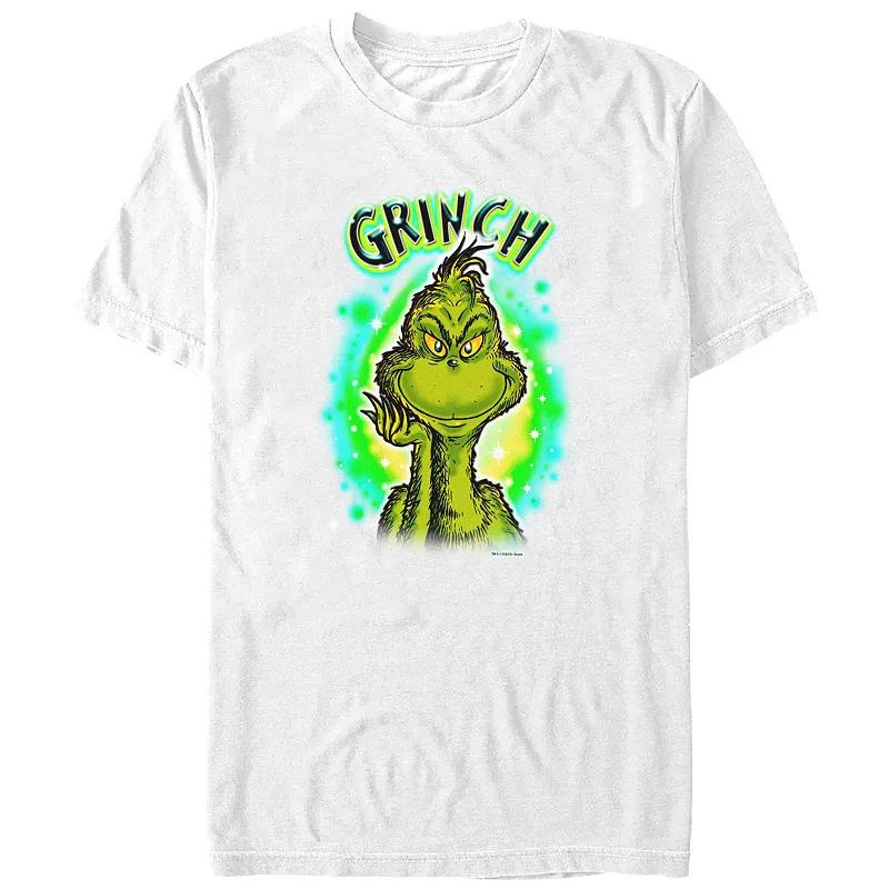 Big & Tall Dr. Seuss Grinch Airbrush Background Graphic Tee, Men's,  Product Image