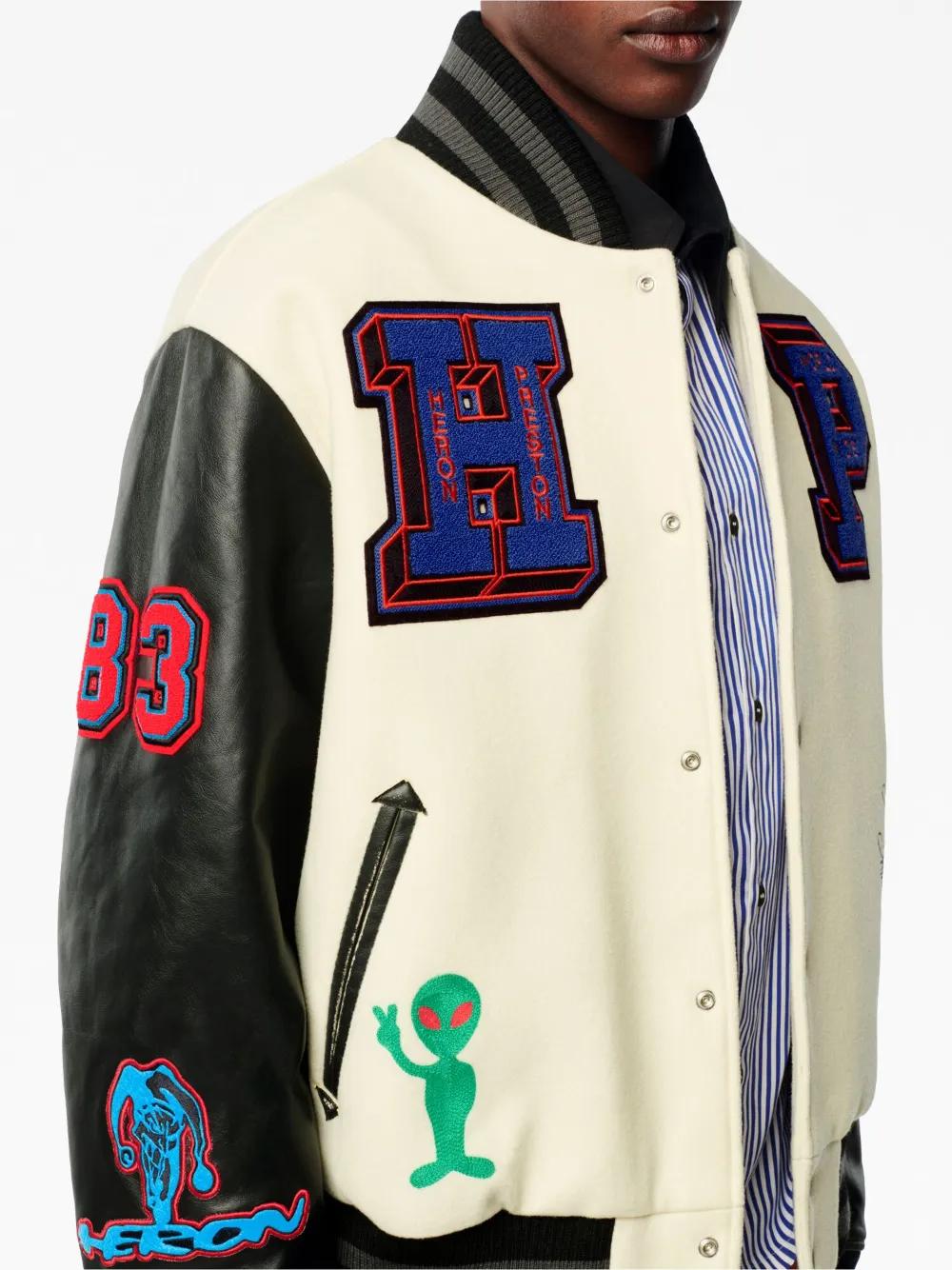 Varsity-patch bomber jacket Product Image