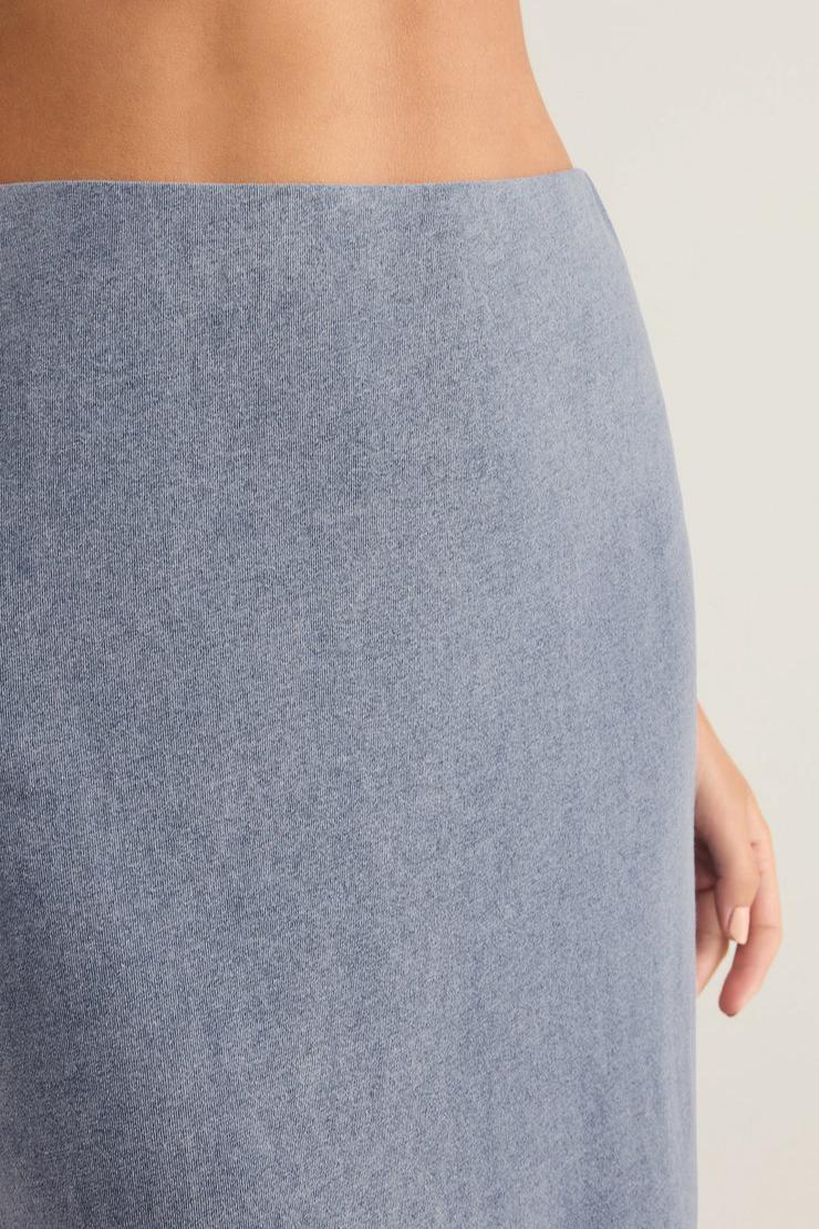 Gail Jersey Denim Midi Skirt Product Image