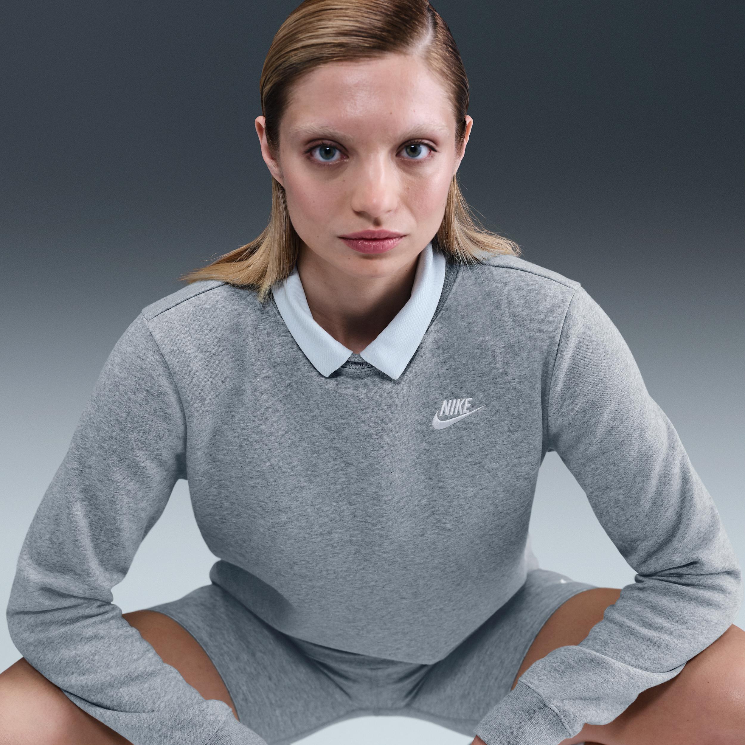 Womens Nike Sportswear Club Fleece Crew-Neck Sweatshirt | DQ5473-063 Product Image