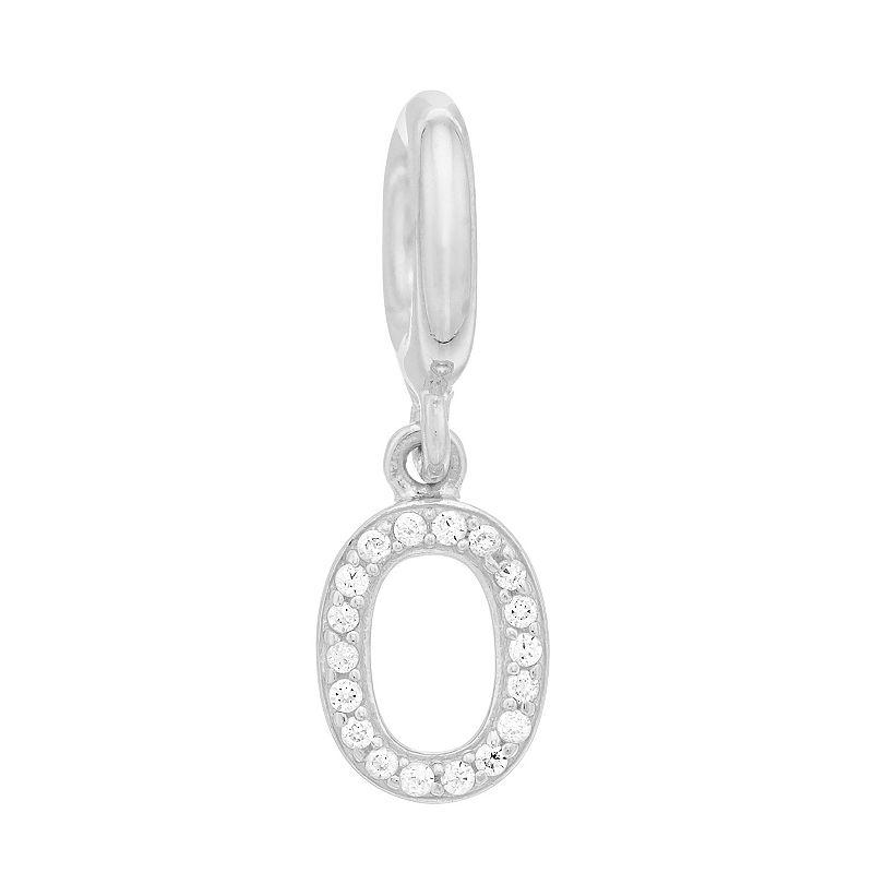 SIRI USA by TJM Sterling Silver Cubic Zirconia Initial Charm, Women's Product Image