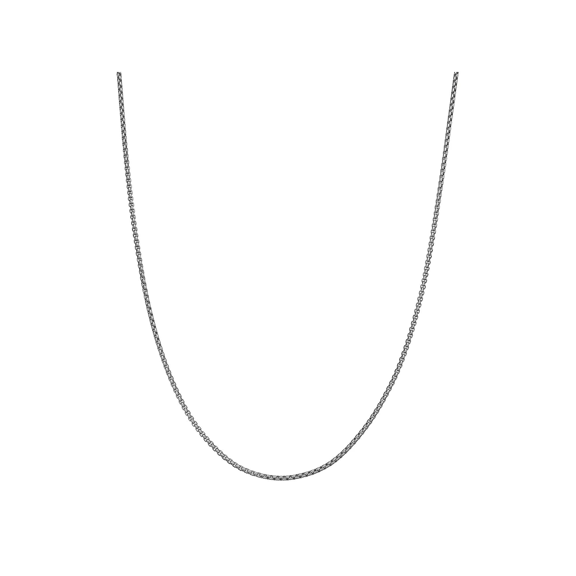 Men's LYNX Stainless Steel Box Chain Necklace, Size: 20" Product Image
