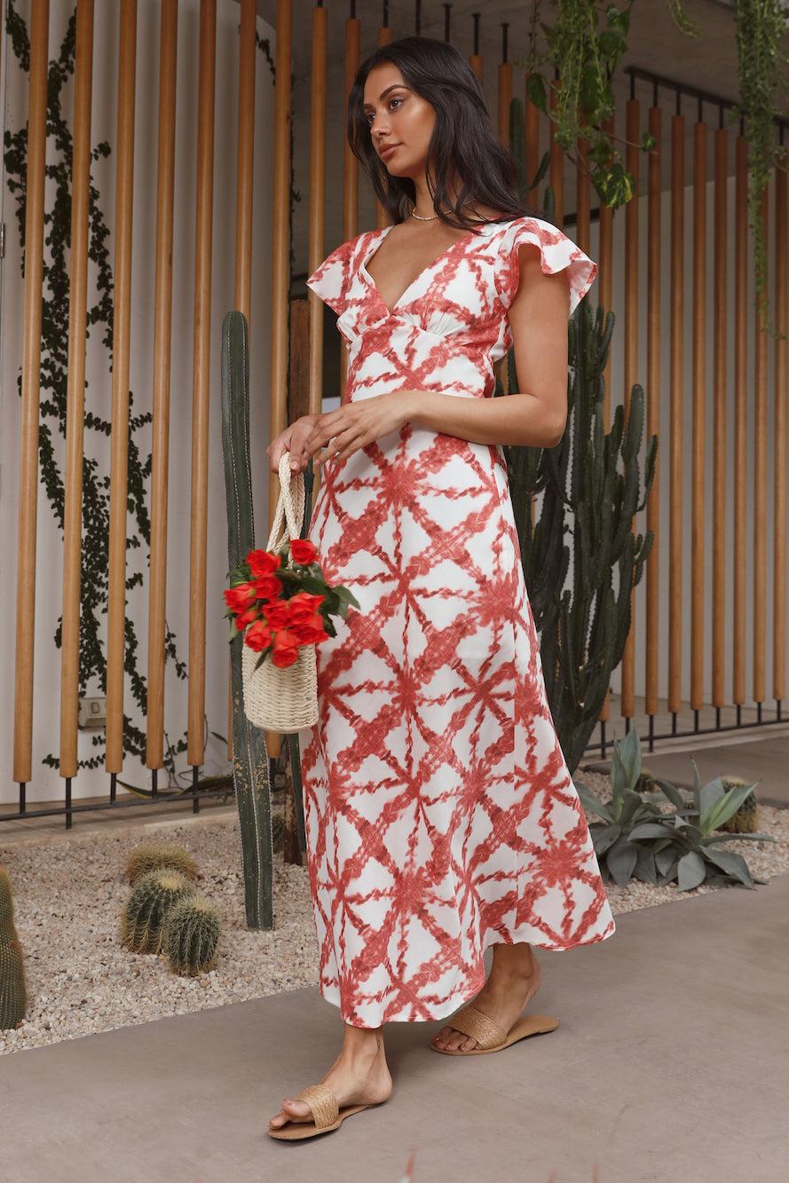 Citrus and Spice Maxi Dress Orange Product Image