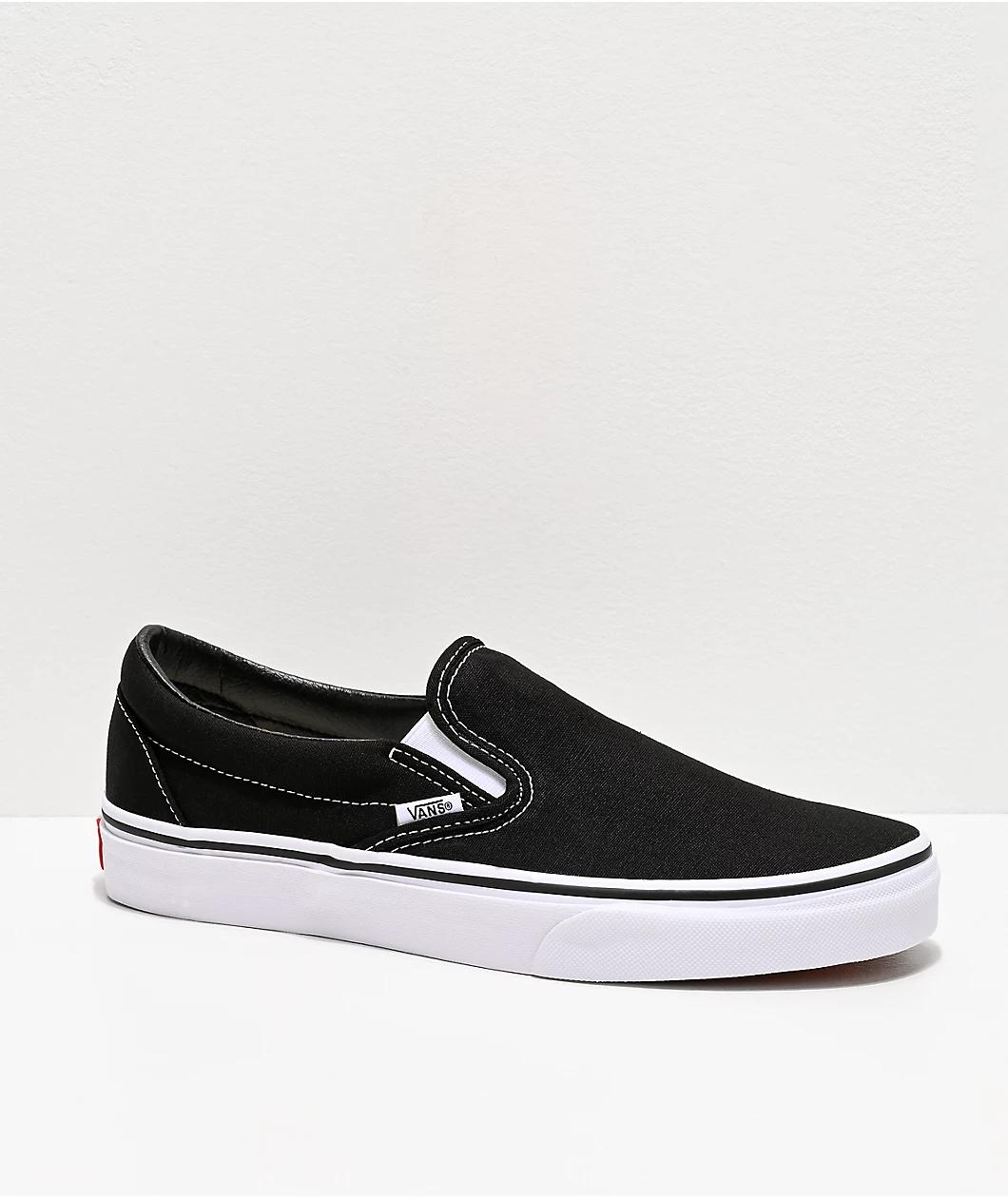 Vans Classic Slip On Black & White Shoes Product Image