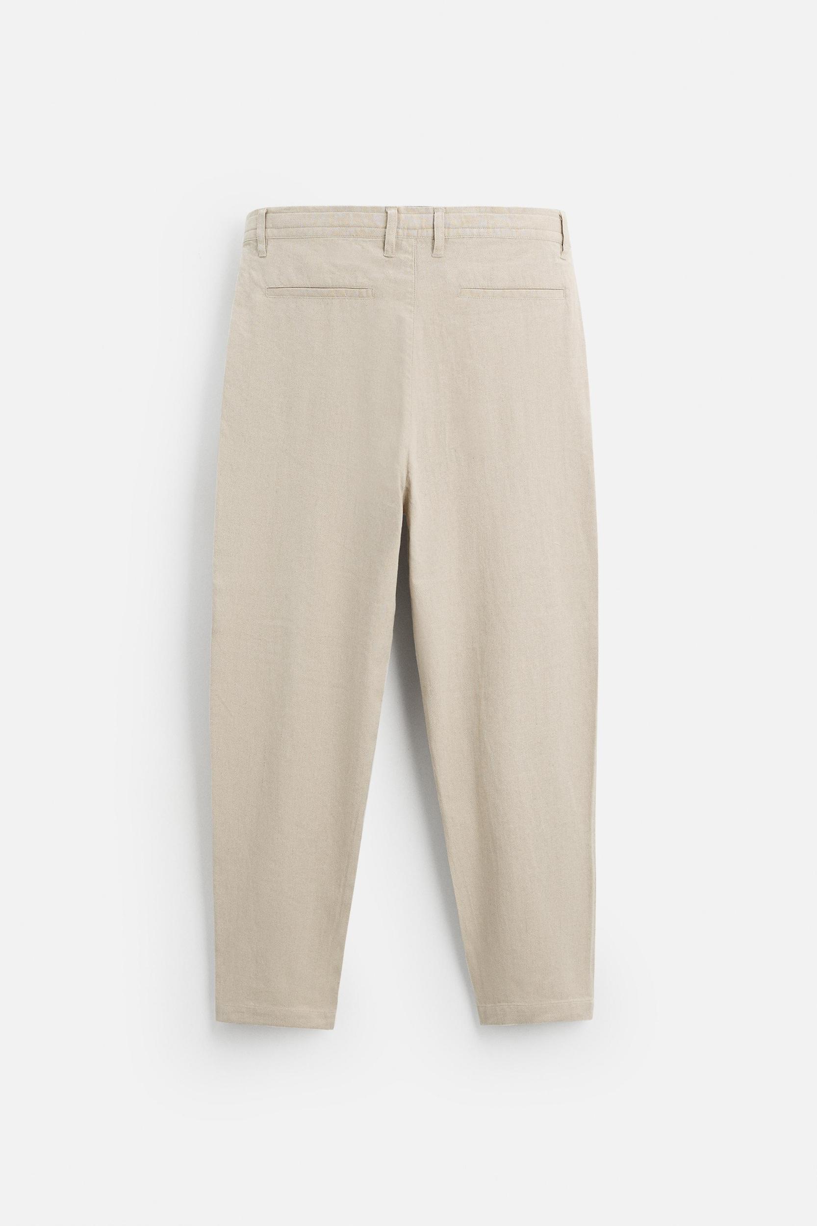 COTTON LINEN PANTS Product Image