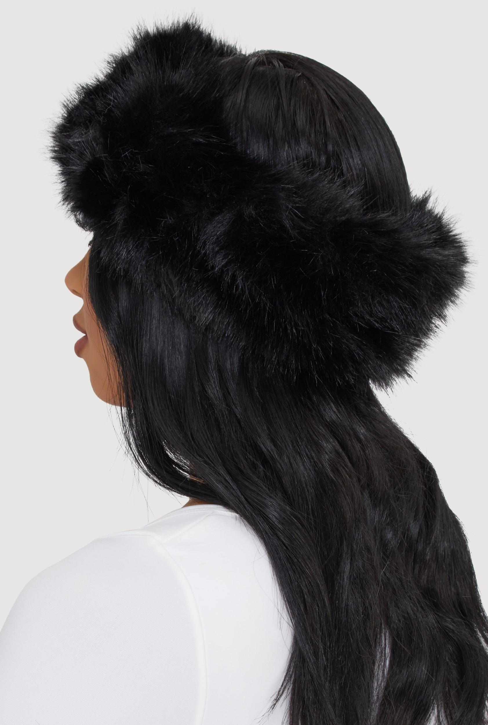 Solid Faux Fur Headband Female Product Image