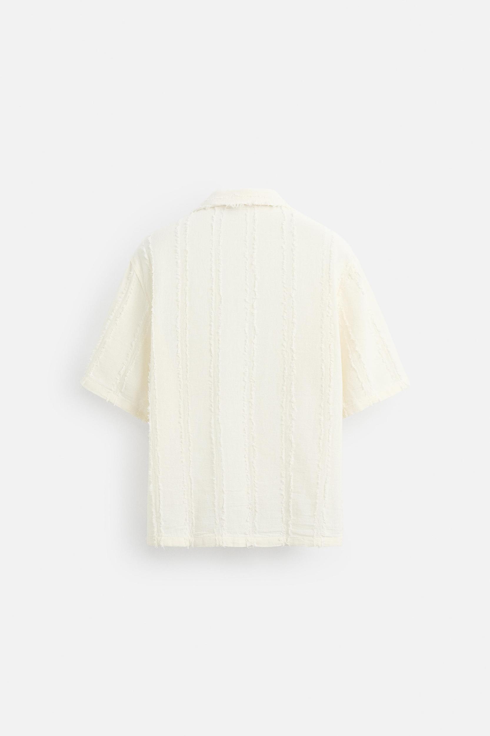 JACQUARD FRAYED SHIRT Product Image