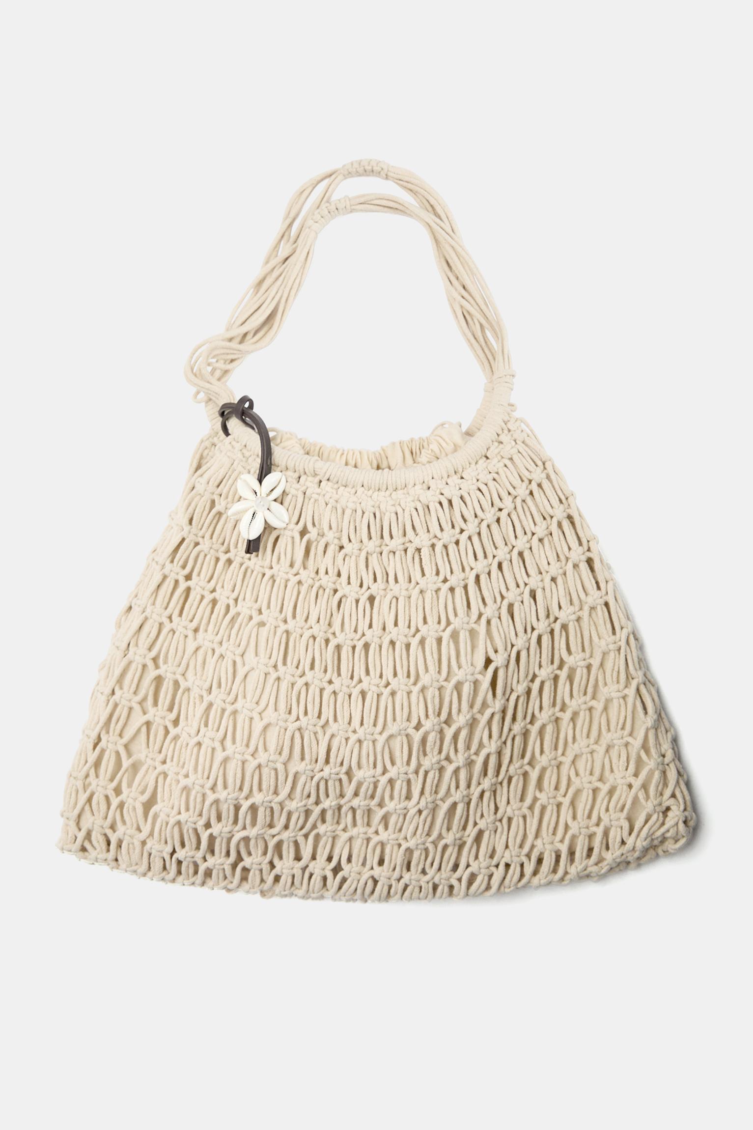 Crochet shopper bag with decoration Product Image