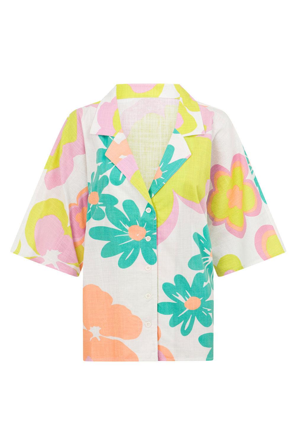 Seona Top - Bubblegum Floral Product Image