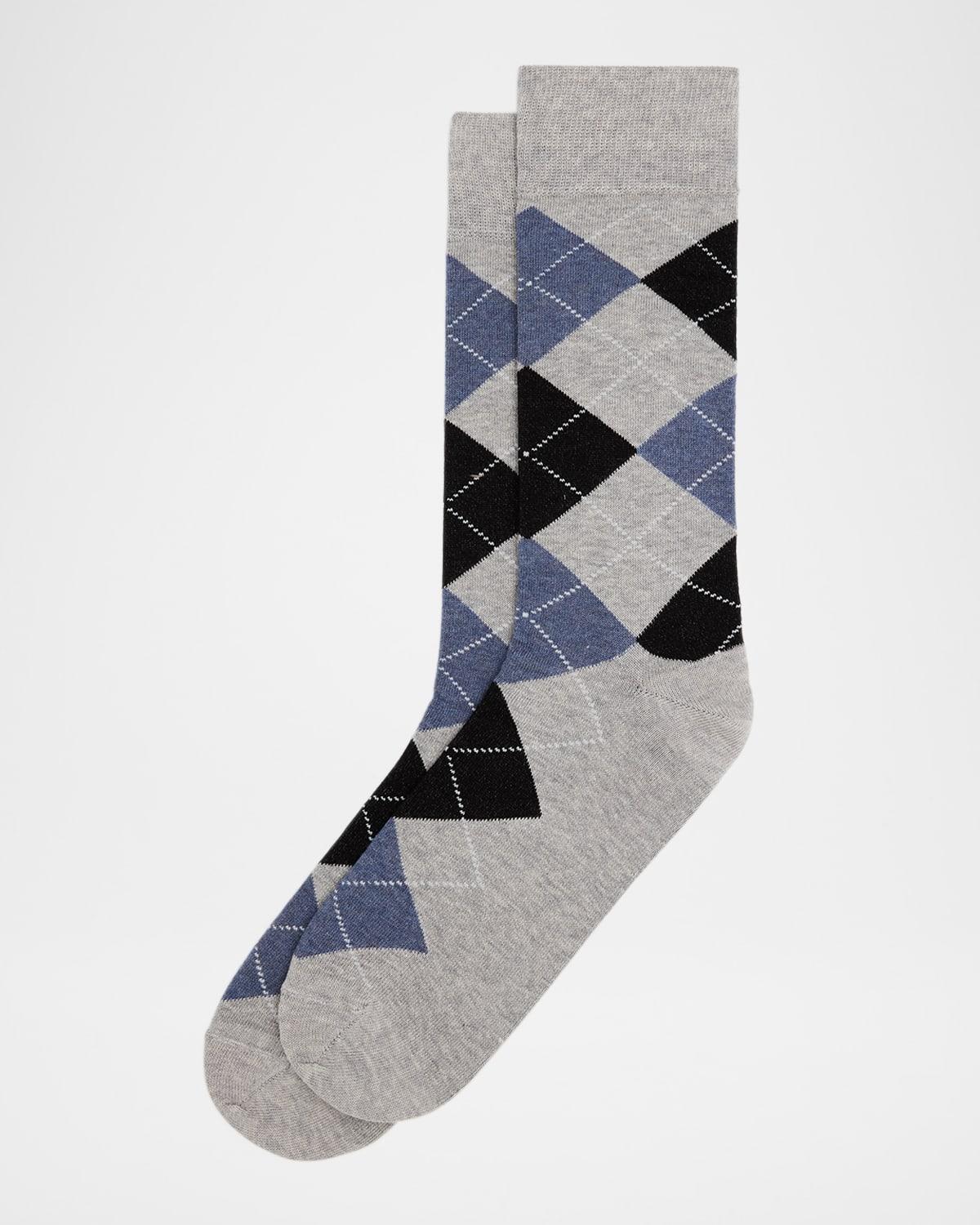 Mens Argyle Crew Socks Product Image