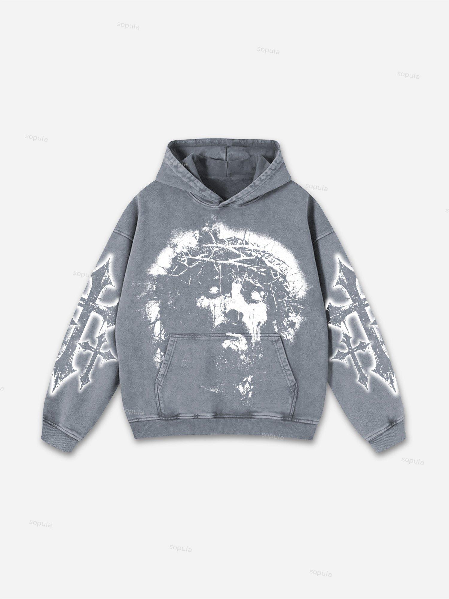 Sopula I Am A Child Of God Graffiti Slogan Graphic Oversized Hoodie Product Image