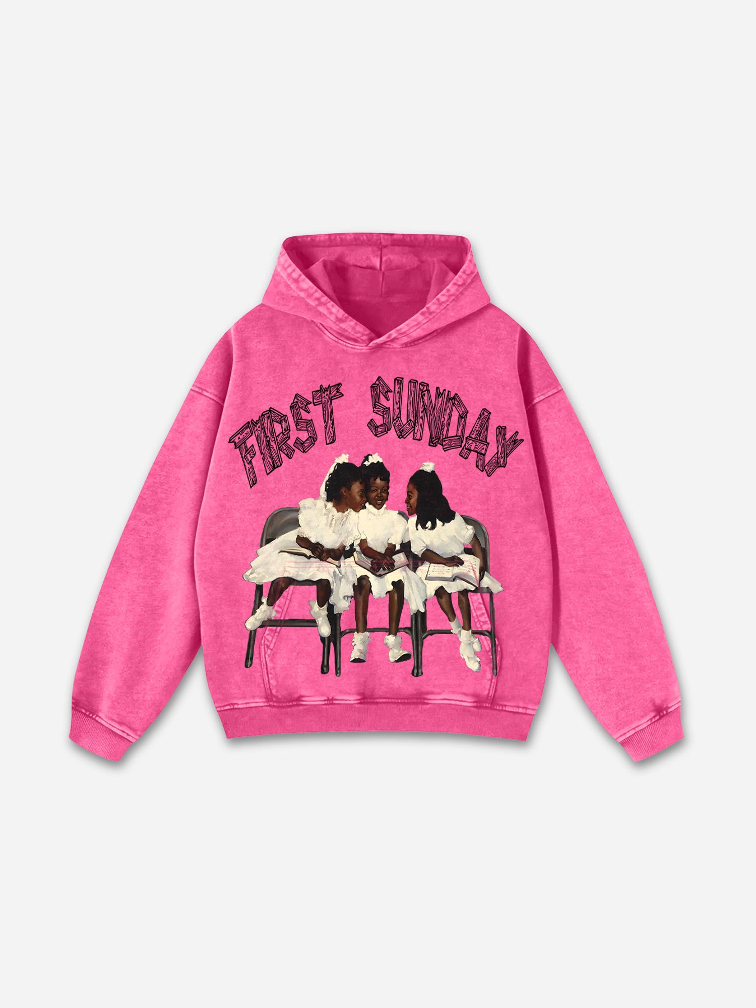 Sopula Vintage Til Death Do Us Part Graphic Acid Washed Hoodie Product Image