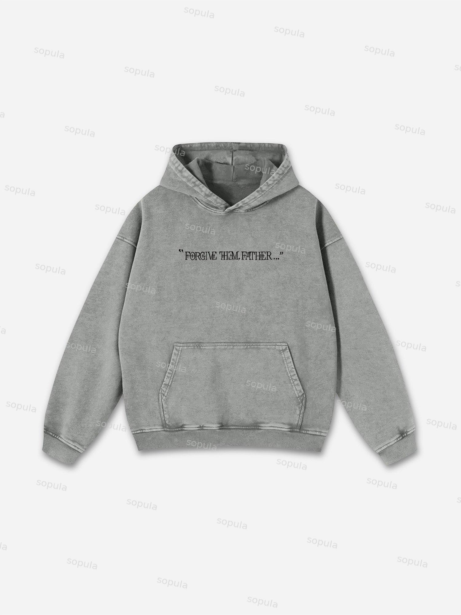Sopula Vingate Portrait Phantom Graphic Acid Washed Oversized Hoodie Product Image