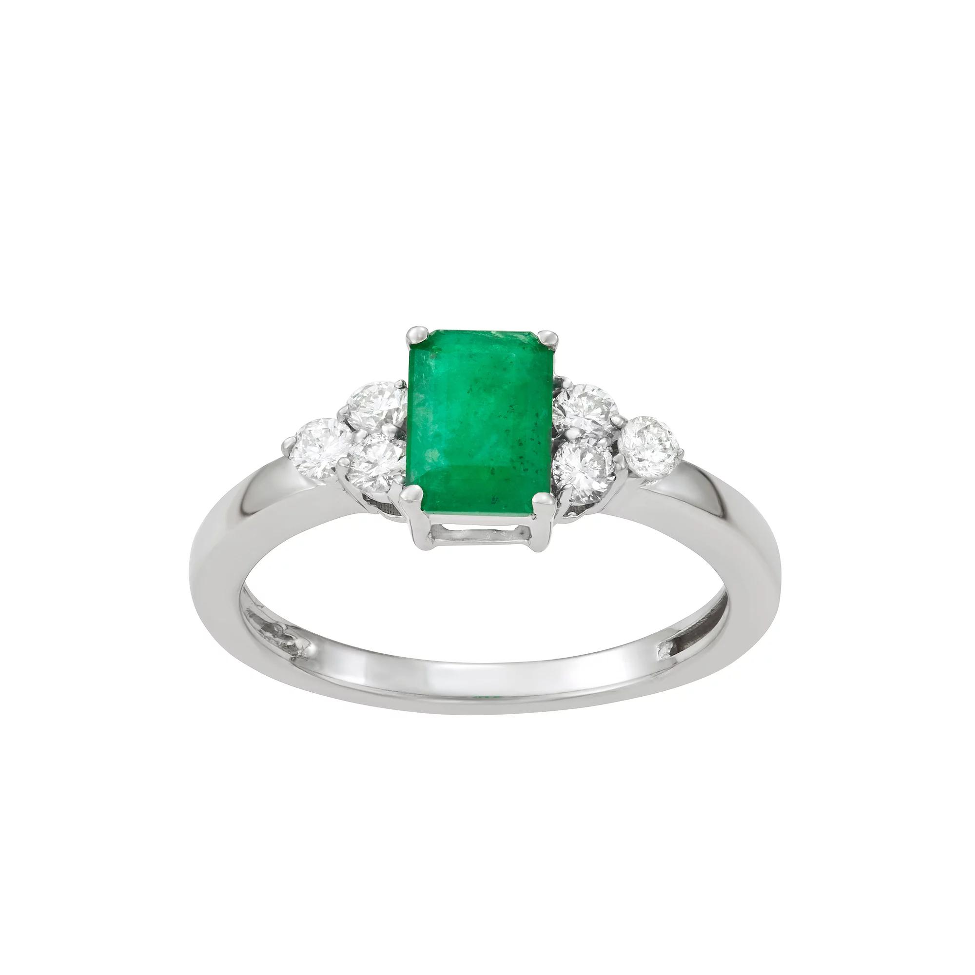 HDI 10k White Gold 1/3 Carat T.W. Diamond & Tanzanite Ring, Women's,  Product Image