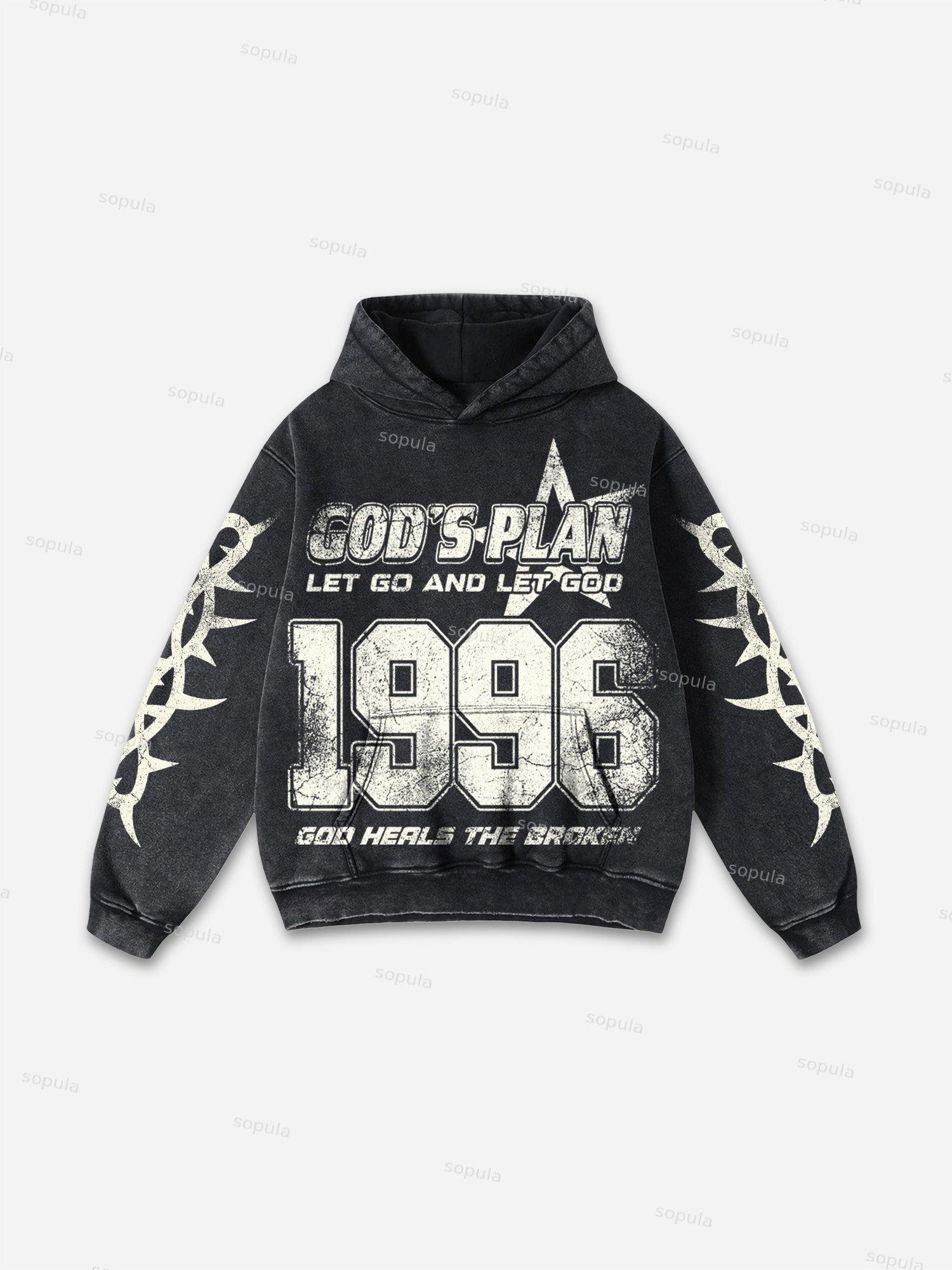 Boyz N The Hood Vintage Aged Graphic Acid Wash Hoodie Product Image