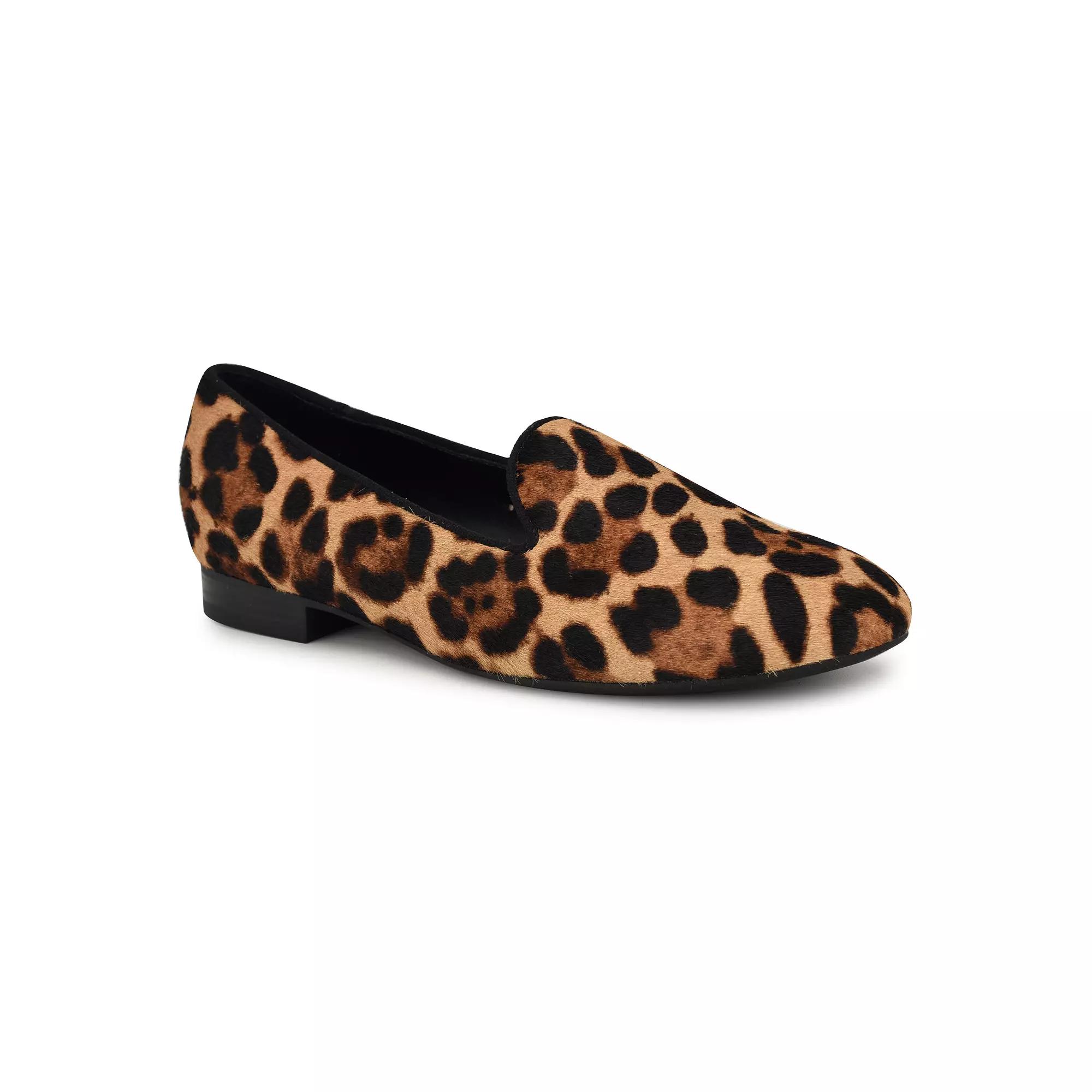 Nine West Renold Women's Round Toe Flat Slip-On Loafers, Size: 9.5, Leopard Product Image