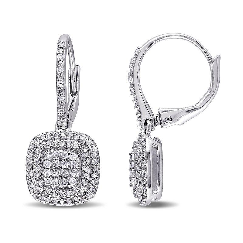 Stella Grace 14k Rose Gold White Opal White Topaz Halo Pendant Necklace, Women's,  Product Image