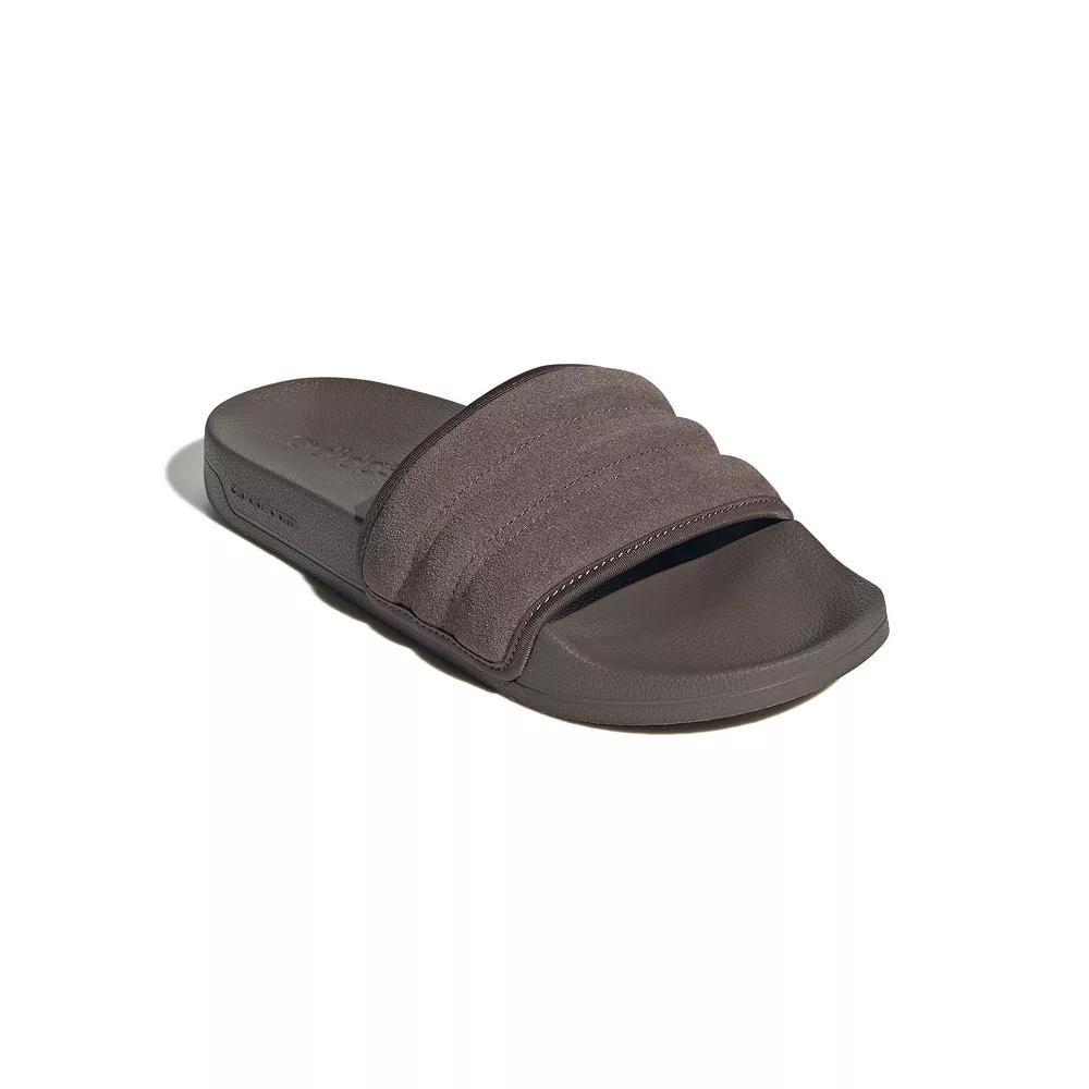 adidas adilette Women's Shower and Sportswear Puff Stripes Slide Sandals, Size: 6, Brown Product Image
