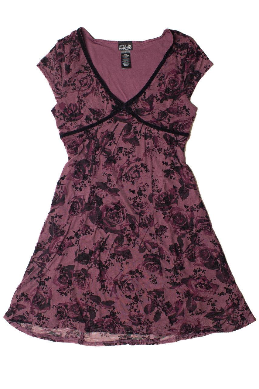 Mesh Fit & Flare Floral Mini Dress Product Image