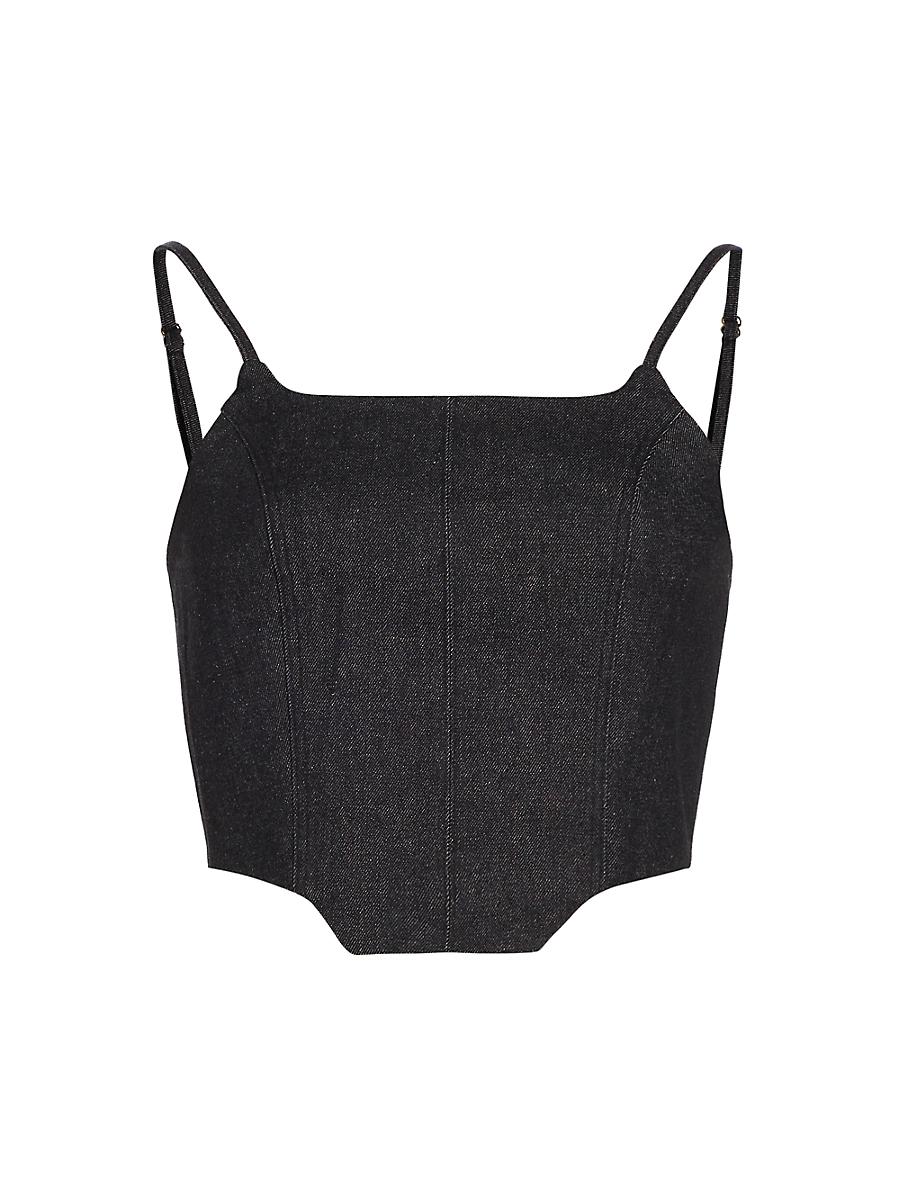 Womens Hunter Cotton Crop Denim Tank Product Image