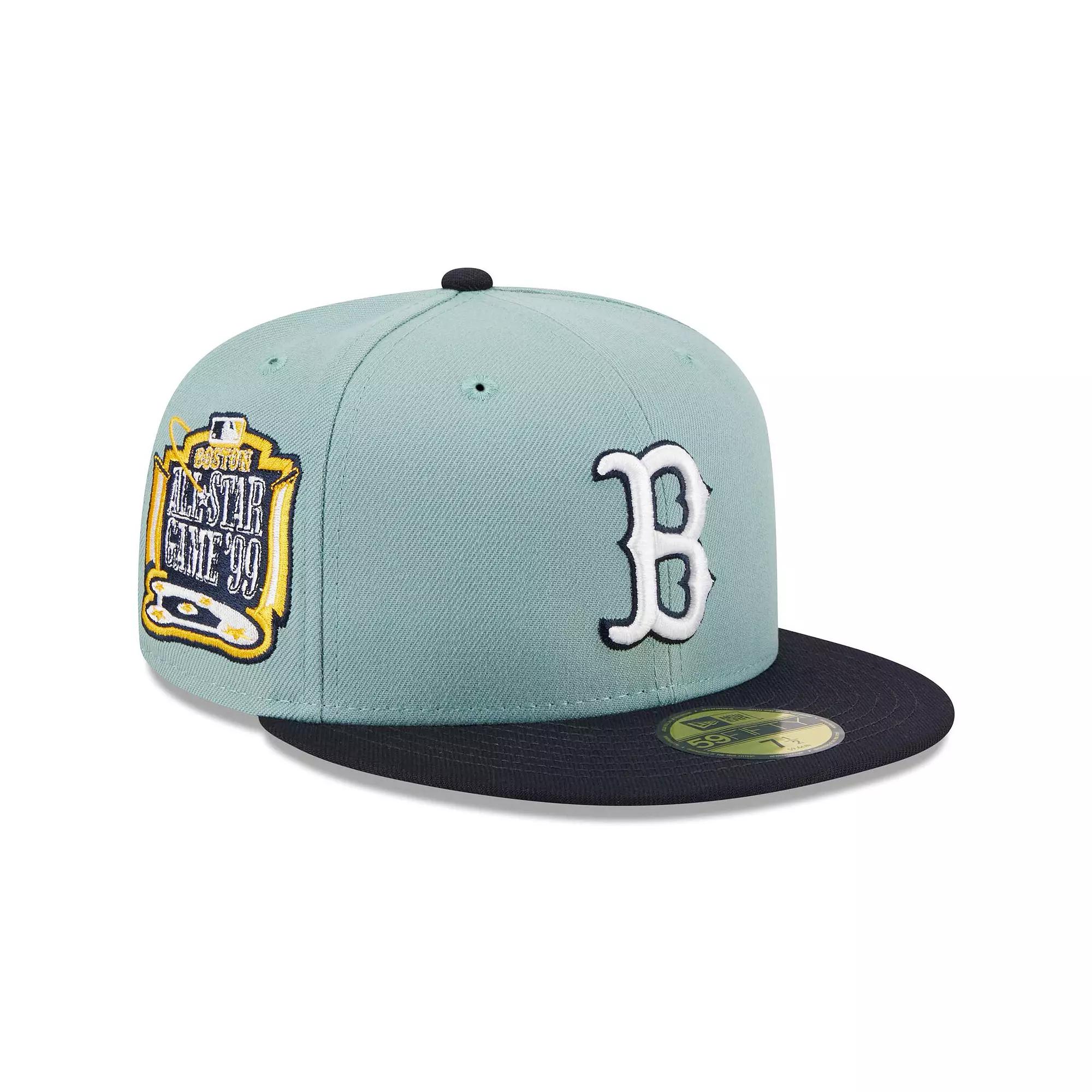 Men's New Era Light Blue/Navy Boston Red Sox Beach Kiss 59FIFTY Fitted Hat, Size: 7 7/8 Product Image
