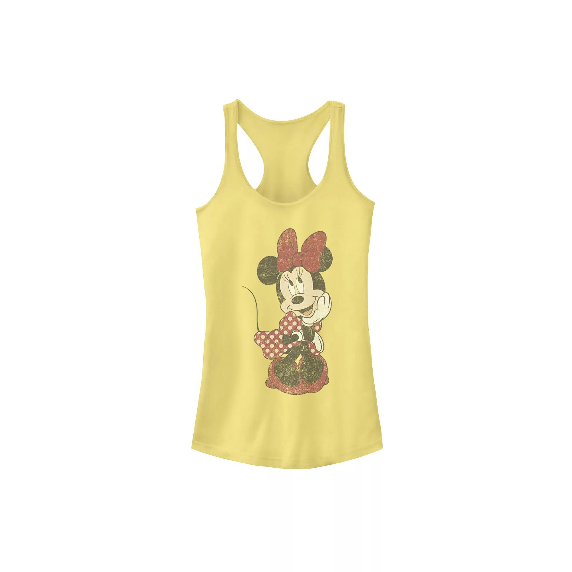 Disney's Mickey And Friends Minnie Mouse Shy Vintage Racerback Tank Top, Girl's,  Product Image