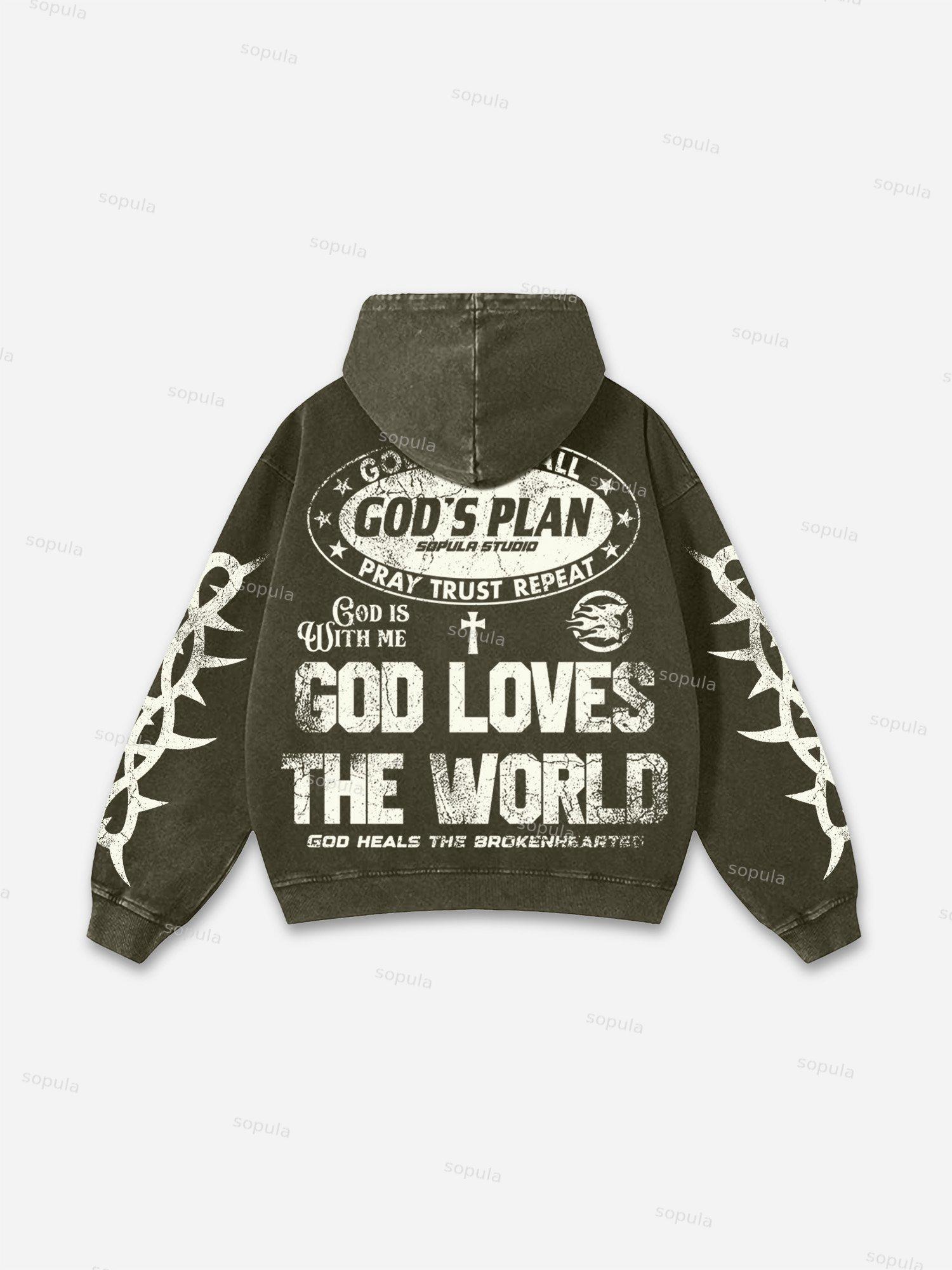 Boyz N The Hood Vintage Aged Graphic Acid Wash Hoodie Product Image